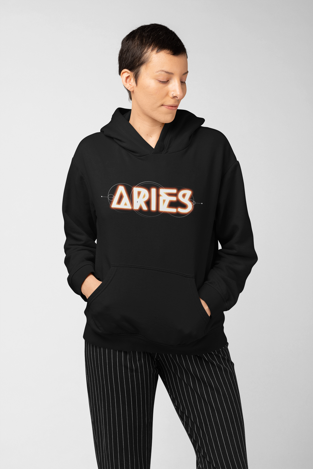 Aries-Mars Zodiac Graphic Hoodie