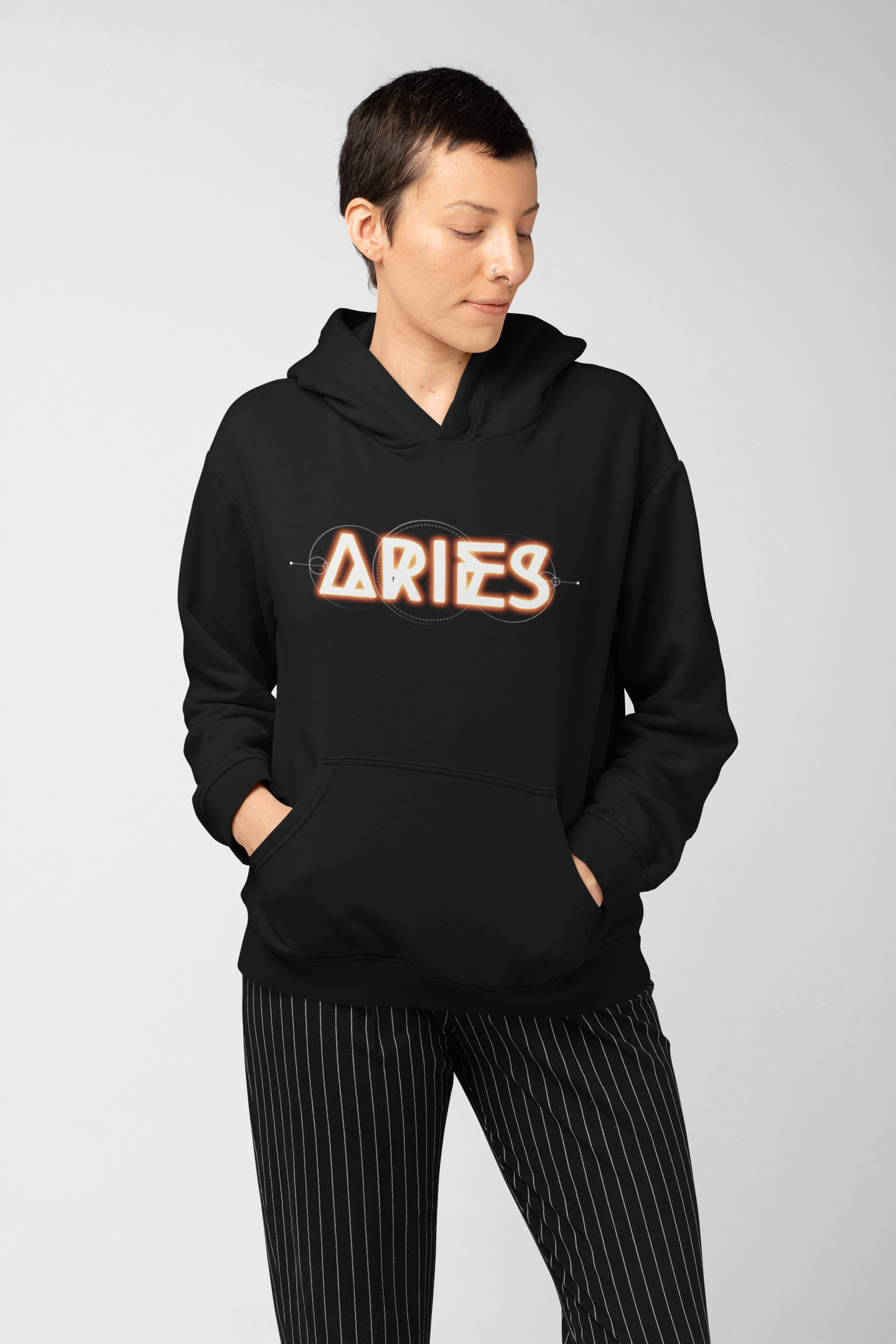 Aries-Mars Zodiac Graphic Hoodie