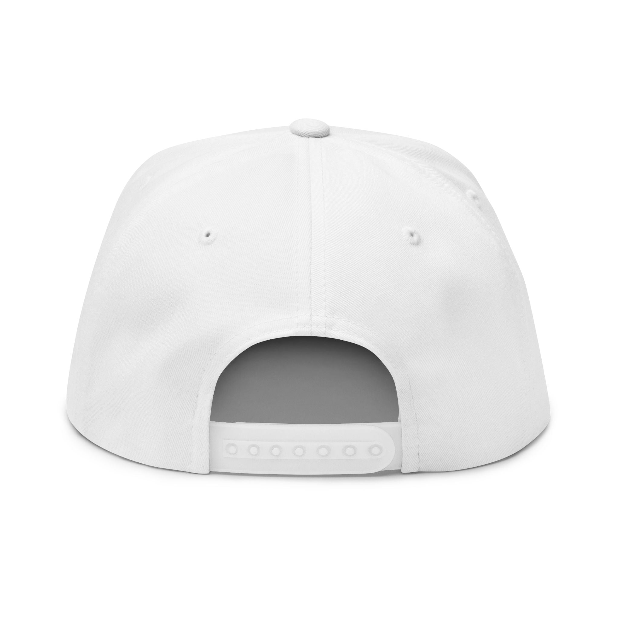 Embroidered Cosmic Star Snapback Hat - White