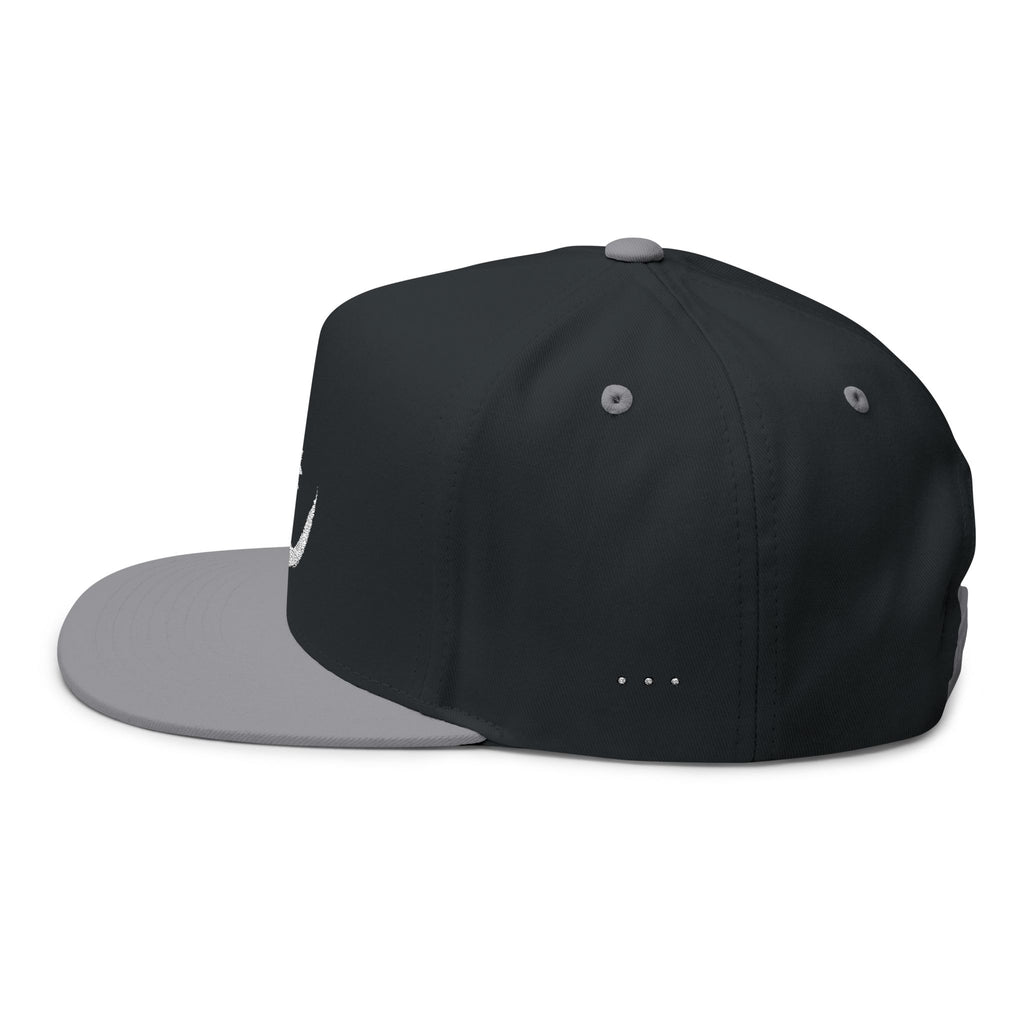 Celestial Crescent Moon Embroidered Snapback Hat