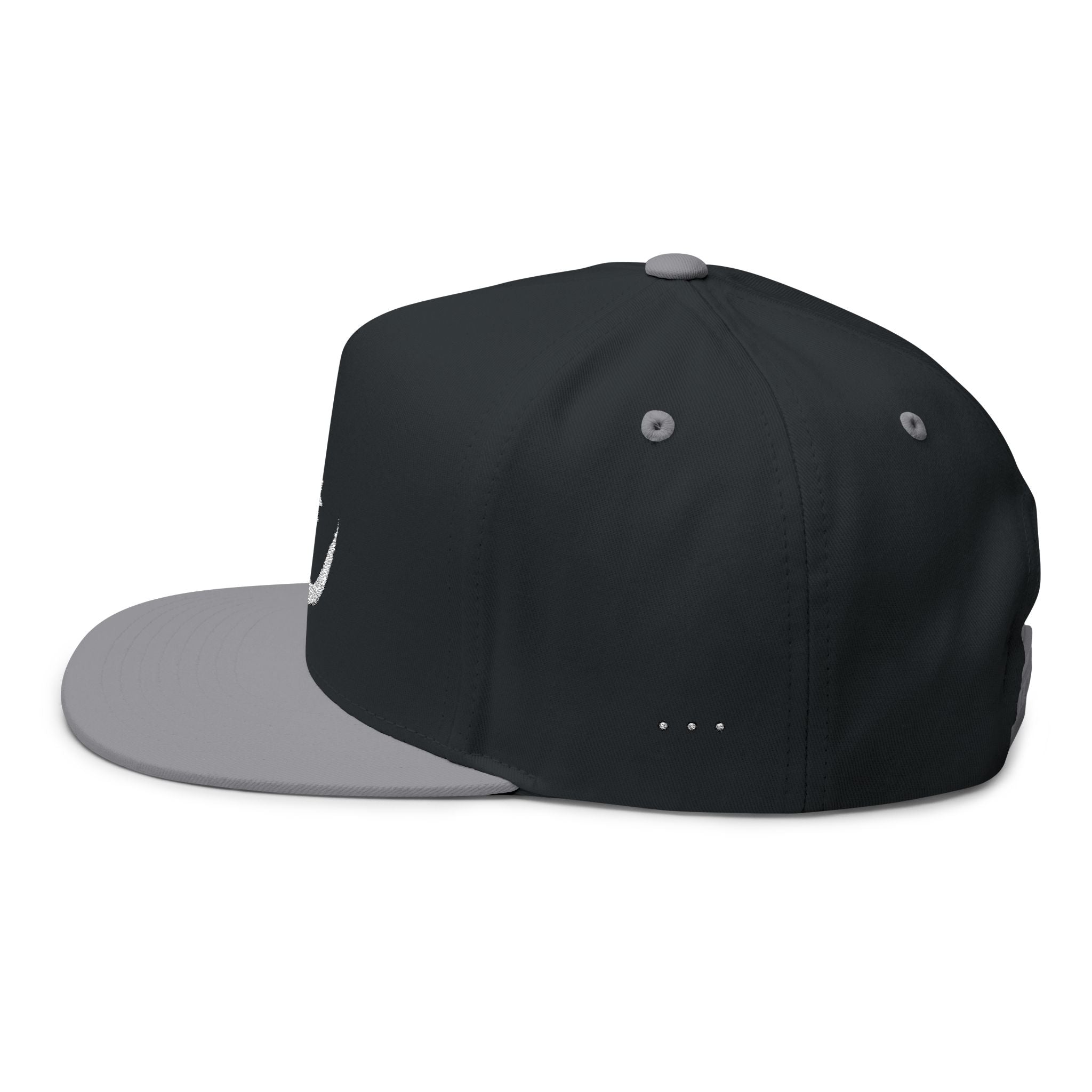 Celestial Crescent Moon Embroidered Snapback Hat