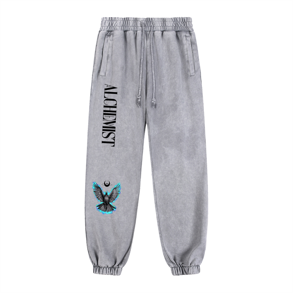 The Alchemist — Light Gray Heavyweight Snow Wash Sweatpants