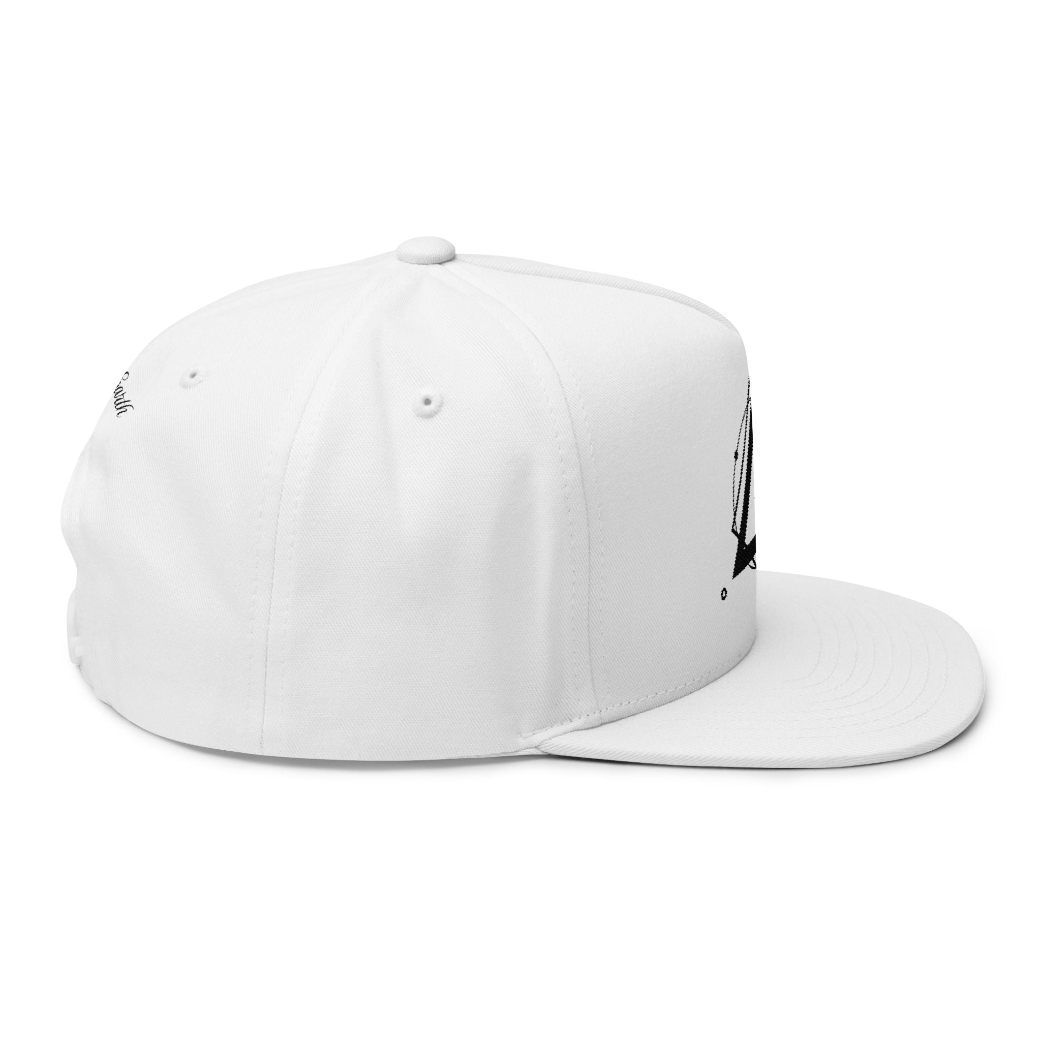 Sacred Geometry Celestial Embroidery Snapback Hat - White