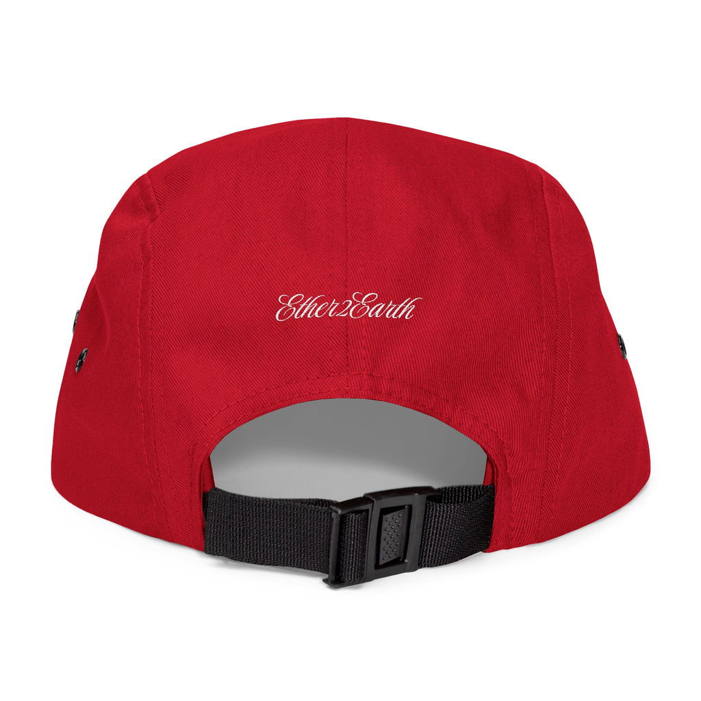 Cosmic Spirit Embroidered 5-Panel Cap — Spirit, Matter & Consciousness