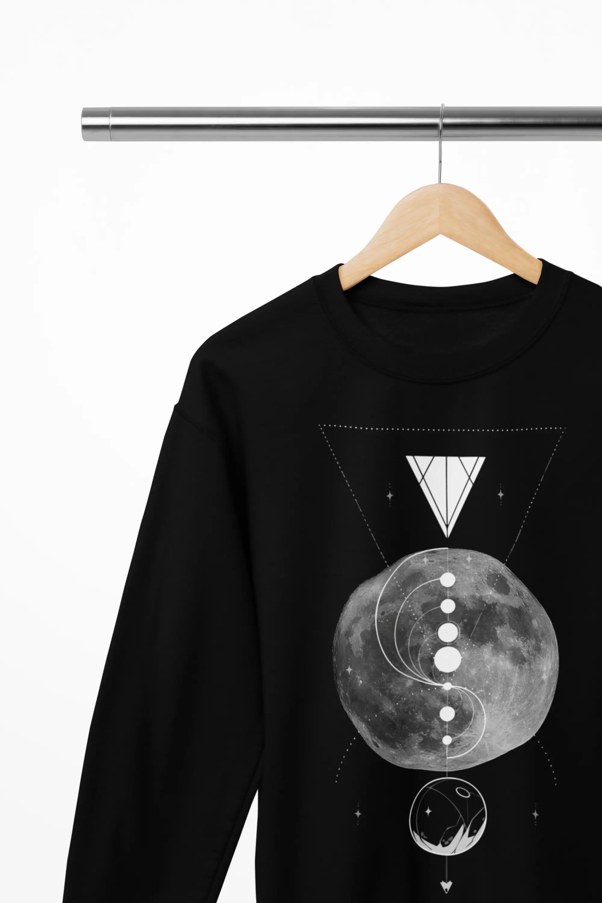 Full Moon Geometry Crewneck Sweatshirt - Ether2Earth