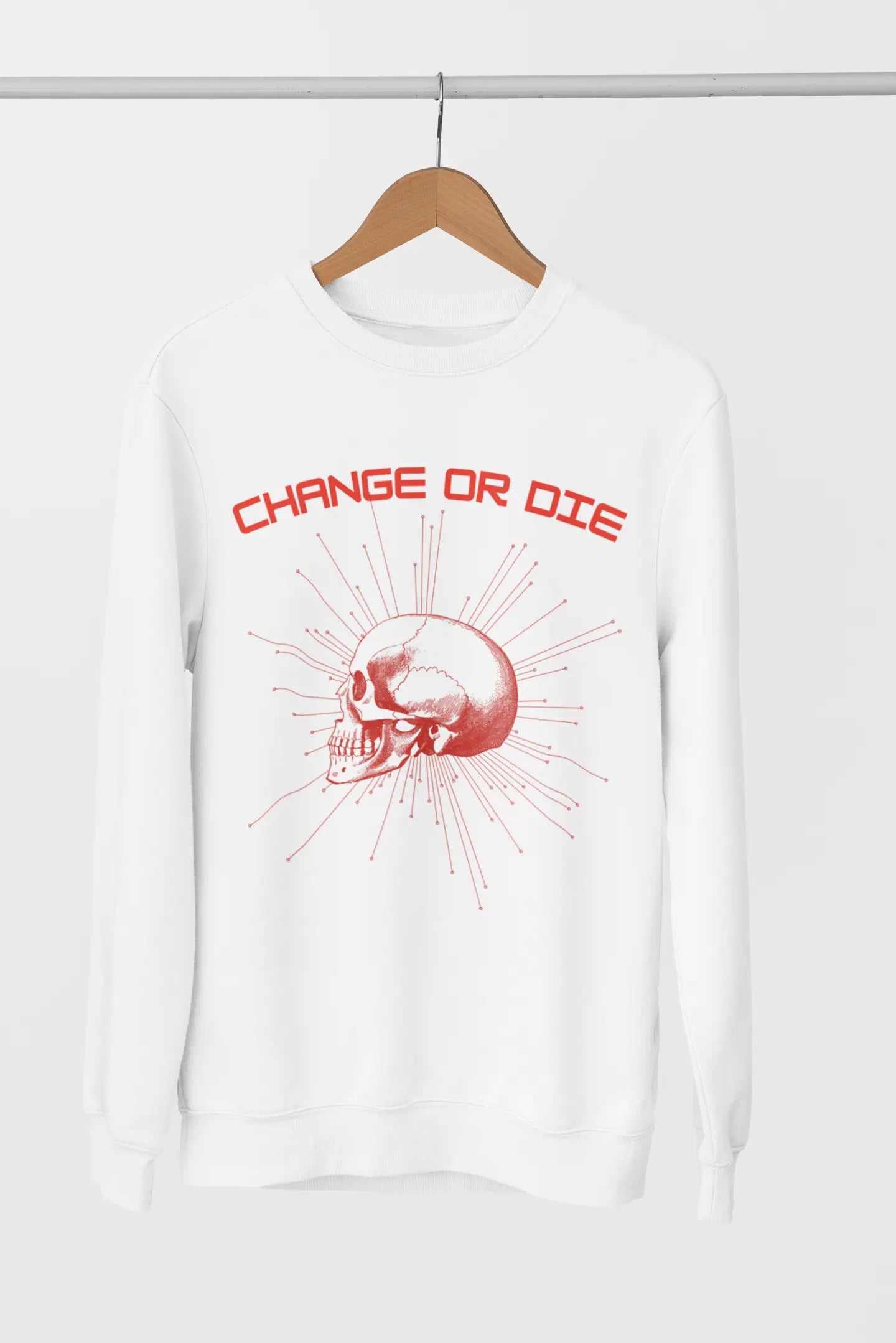 Change or Die Skull Graphic Sweatshirt - Ether2Earth