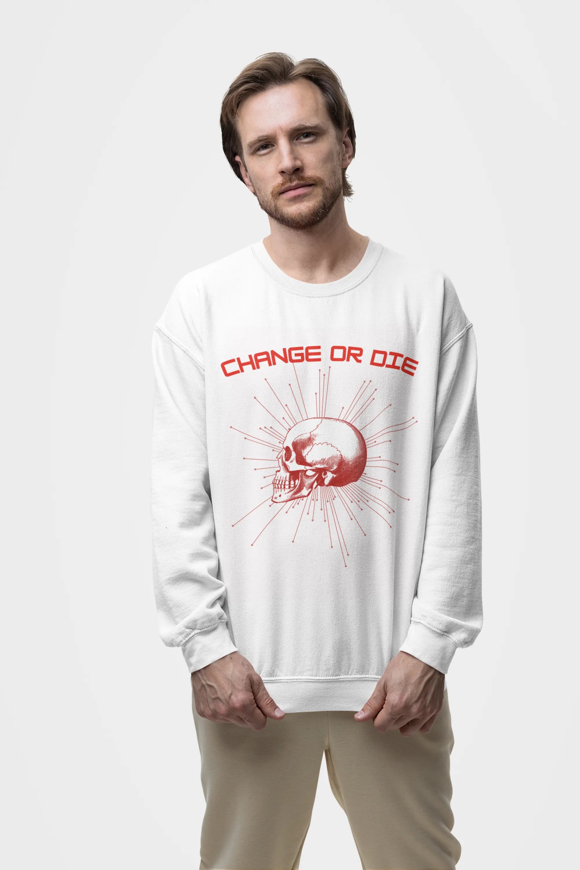 Change or Die Skull Graphic Sweatshirt - Ether2Earth