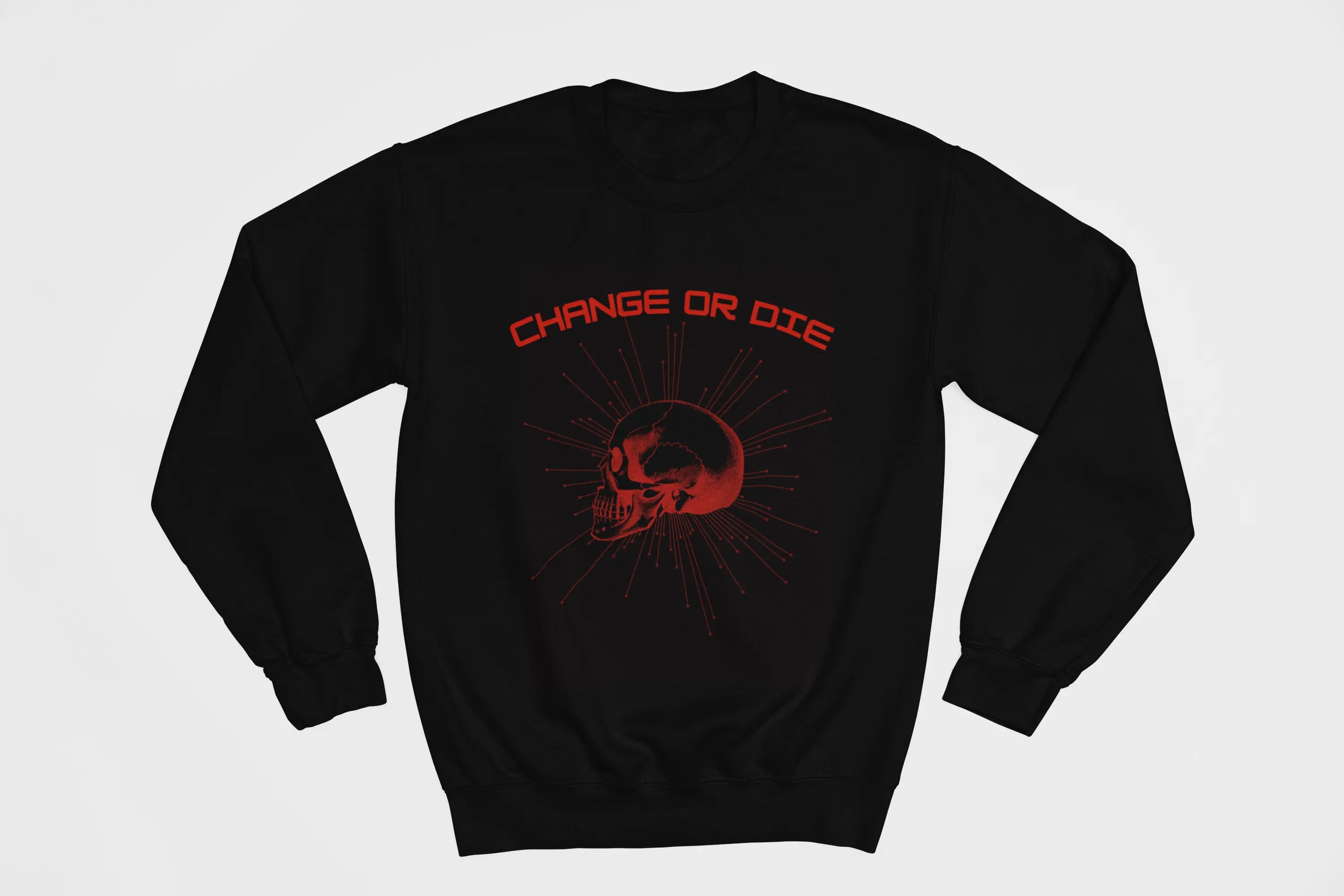 Change or Die Skull Graphic Sweatshirt - Ether2Earth
