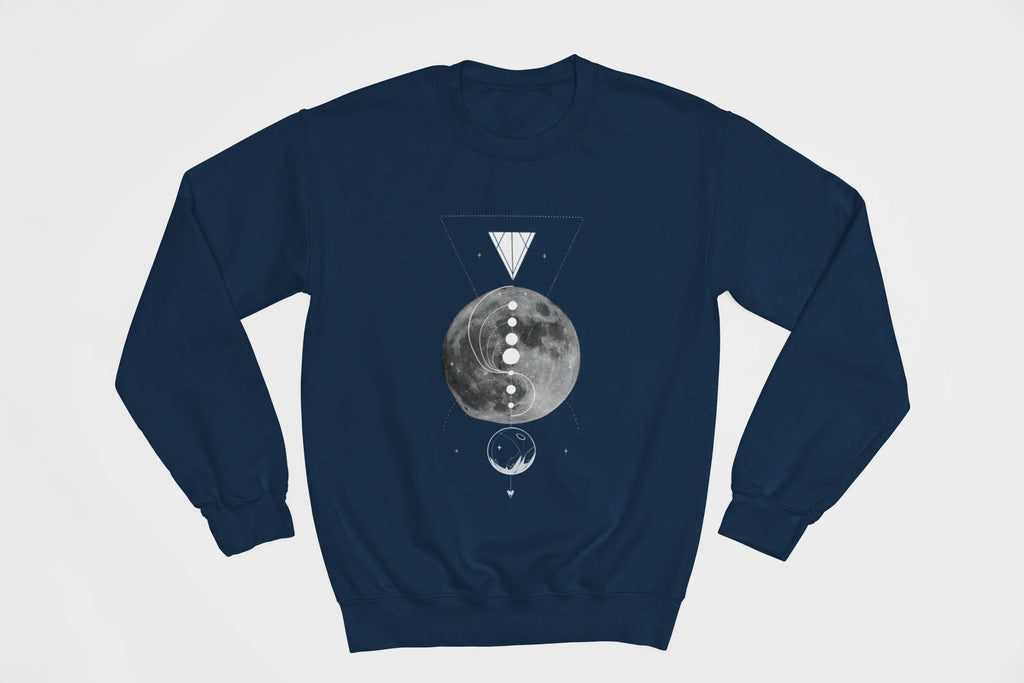 Full Moon Geometry Crewneck Sweatshirt - Ether2Earth