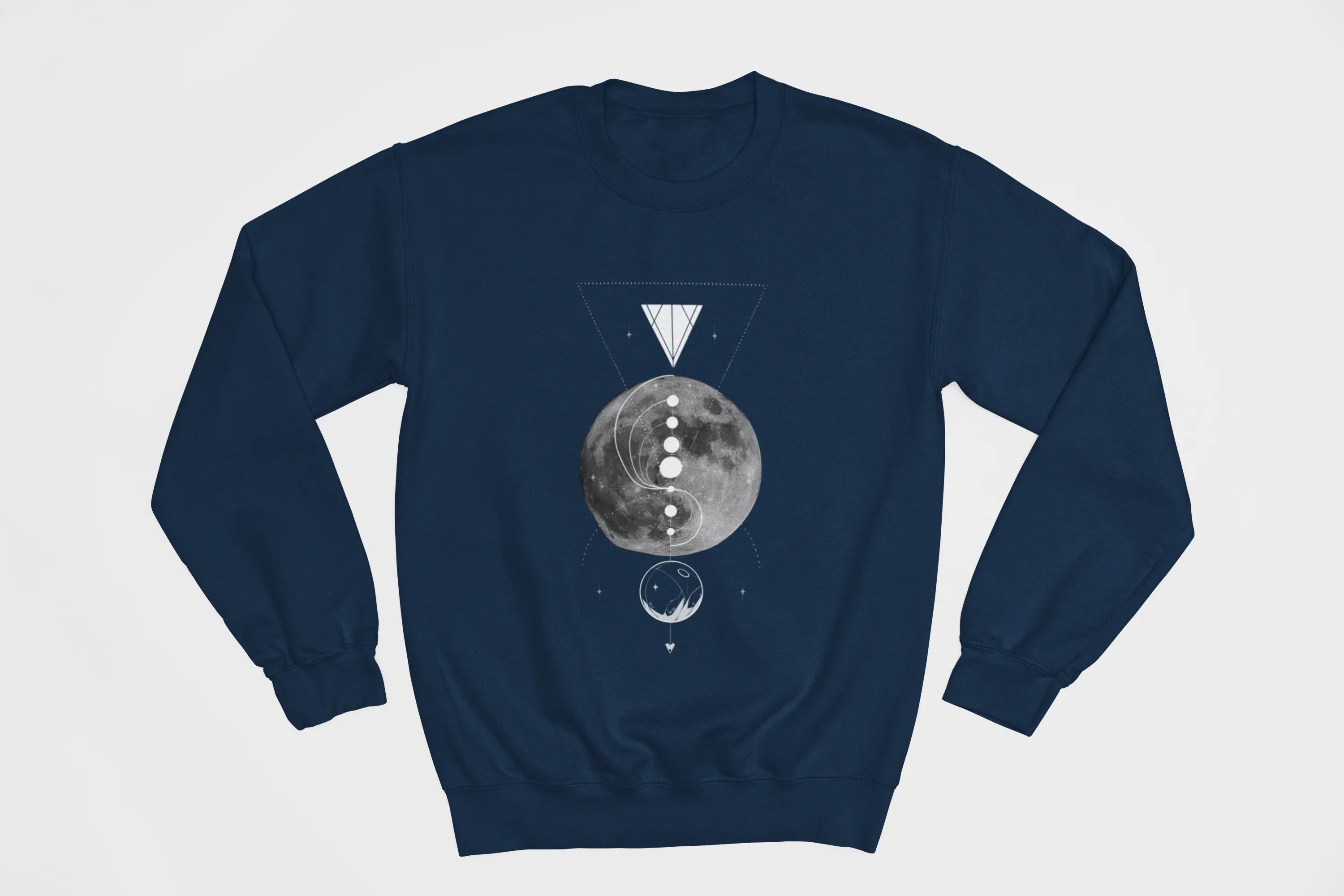 Full Moon Geometry Crewneck Sweatshirt - Ether2Earth