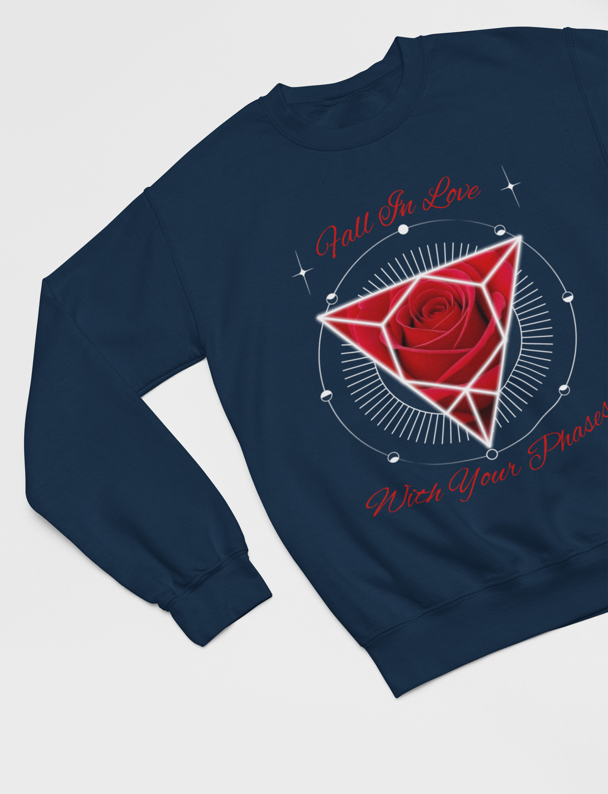 Fall In Love With Your Phases Crewneck Sweatshirt - Ether2Earth