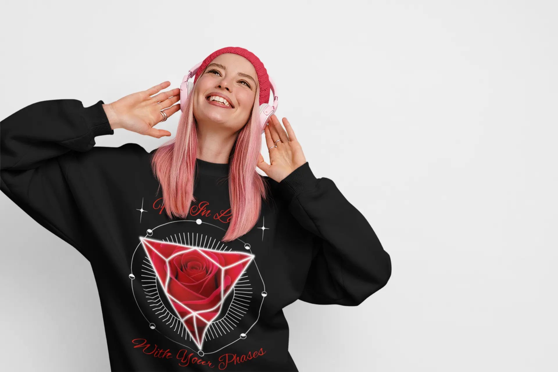 Fall In Love With Your Phases Crewneck Sweatshirt - Ether2Earth