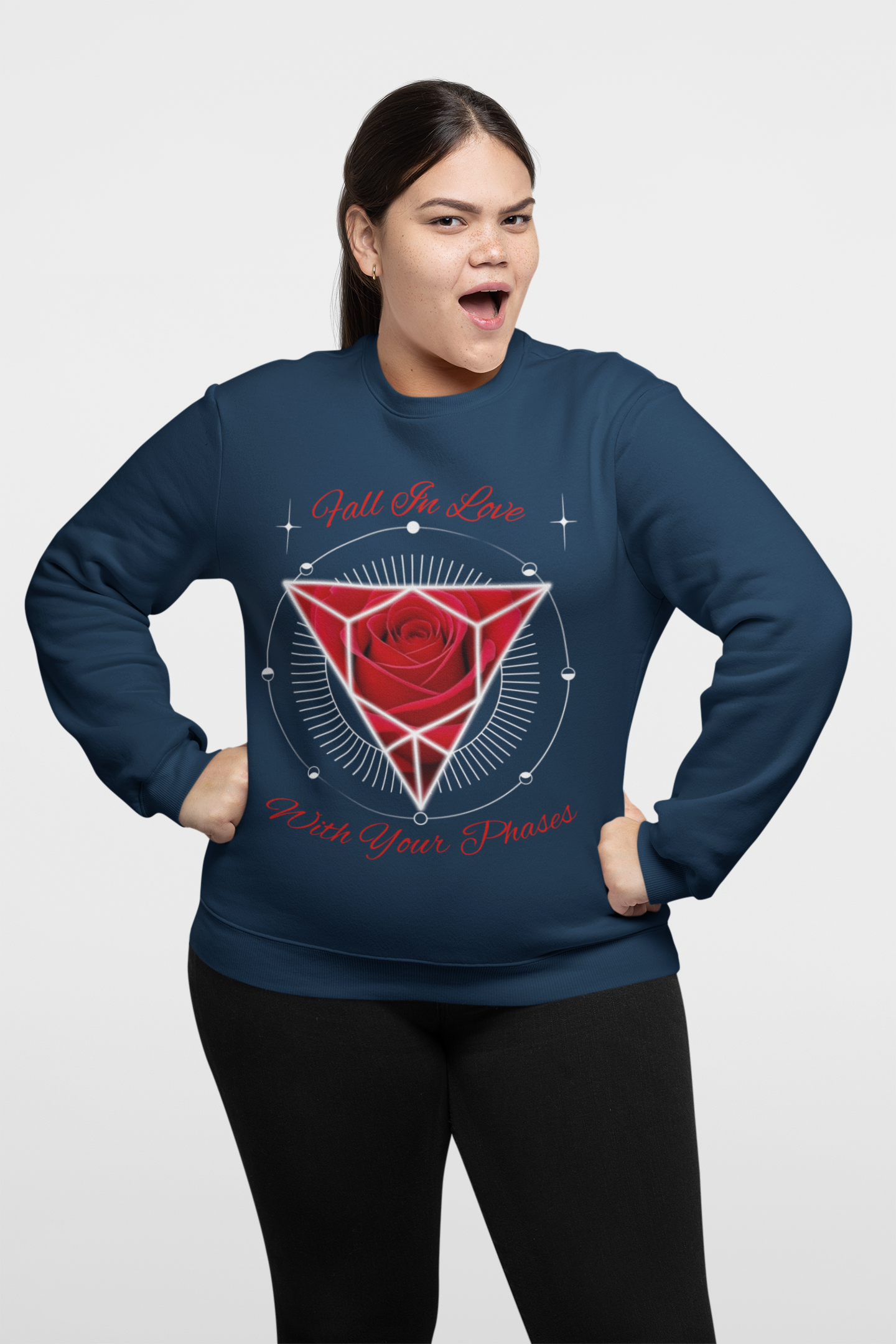 Fall In Love With Your Phases Crewneck Sweatshirt - Ether2Earth