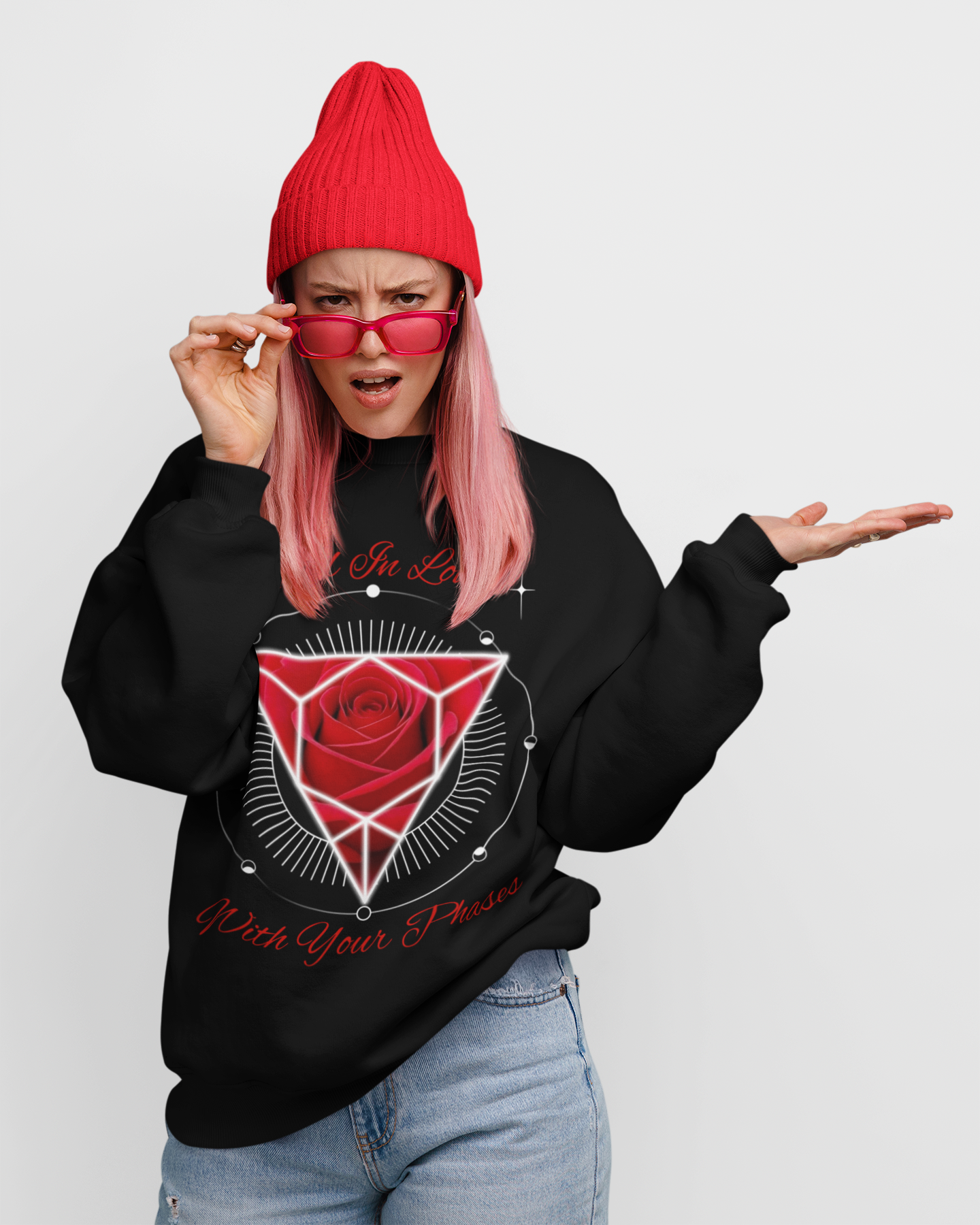 Fall In Love With Your Phases Crewneck Sweatshirt - Ether2Earth