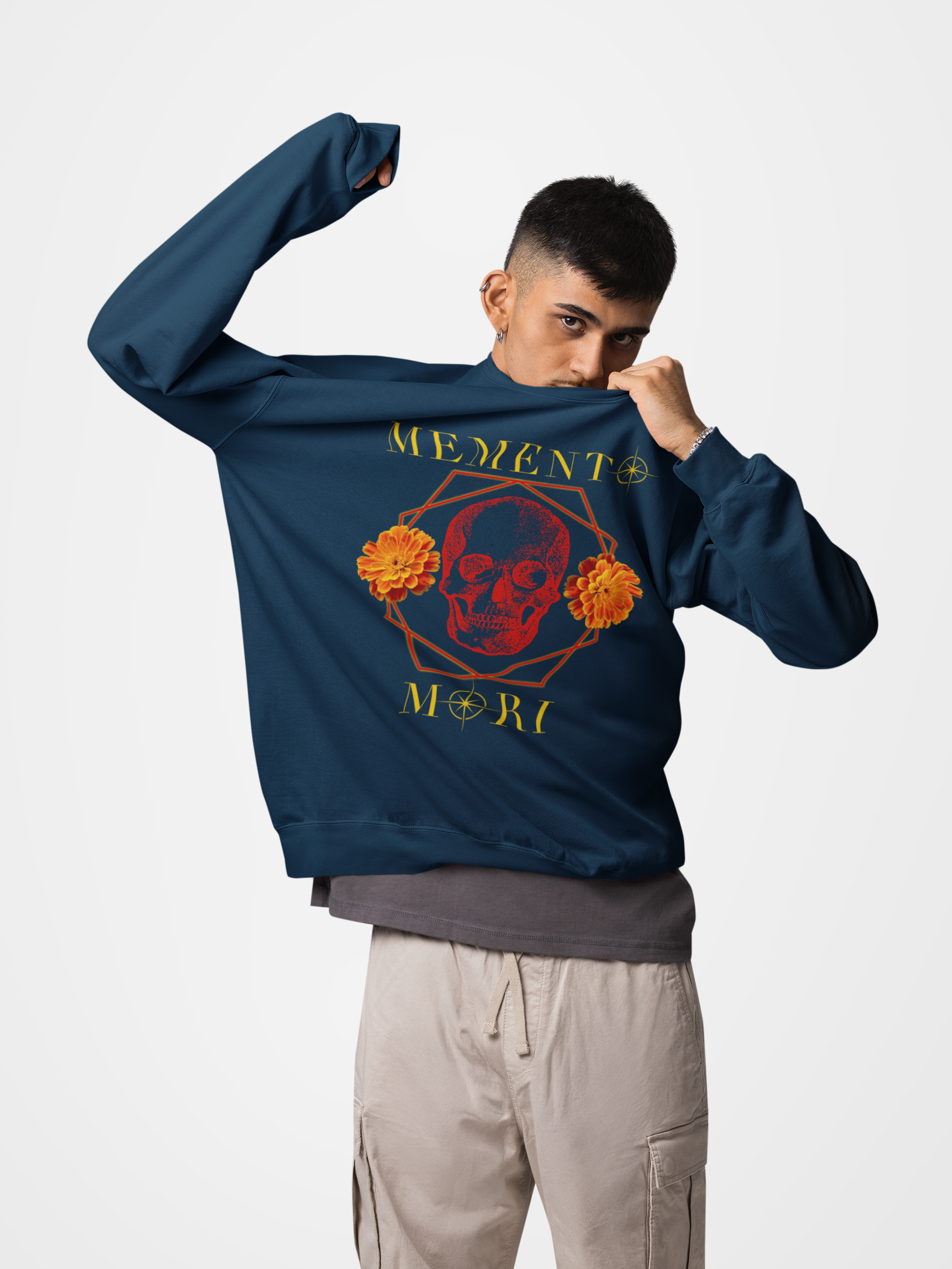 Memento Mori Skull Crewneck Sweatshirt