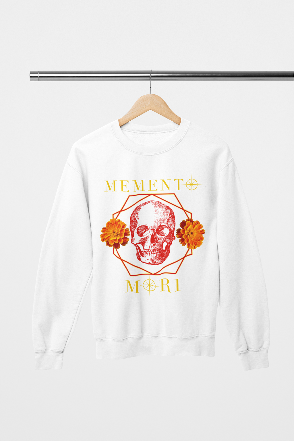 Memento Mori Skull Crewneck Sweatshirt