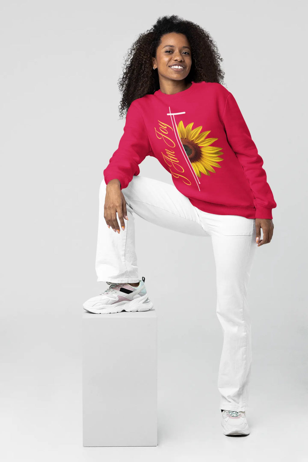 Sunflower "I Am Joy" Crewneck Sweatshirt - Ether2Earth