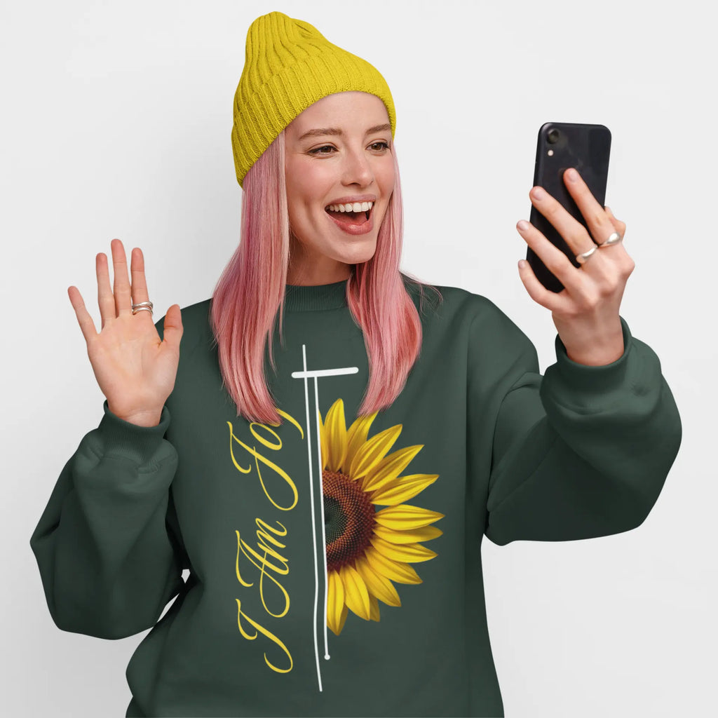 Sunflower "I Am Joy" Crewneck Sweatshirt - Ether2Earth