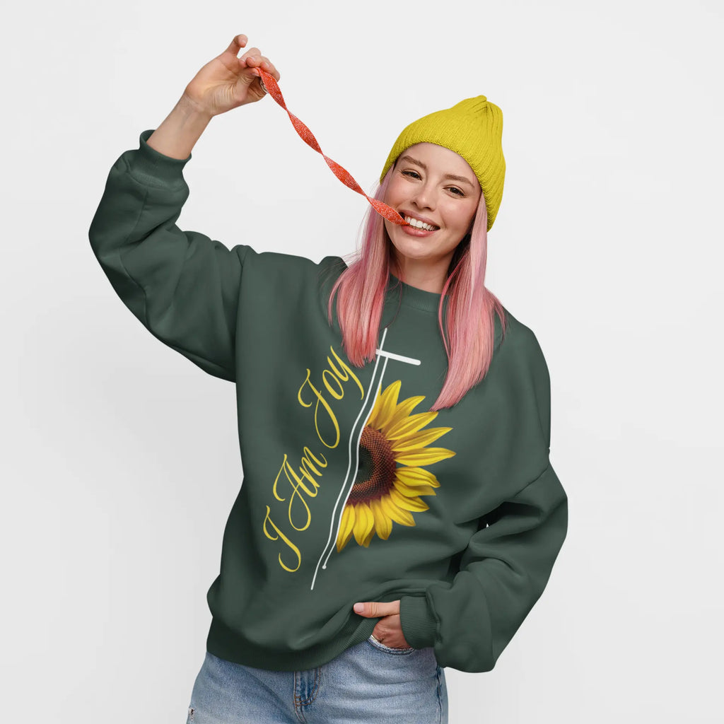Sunflower "I Am Joy" Crewneck Sweatshirt - Ether2Earth