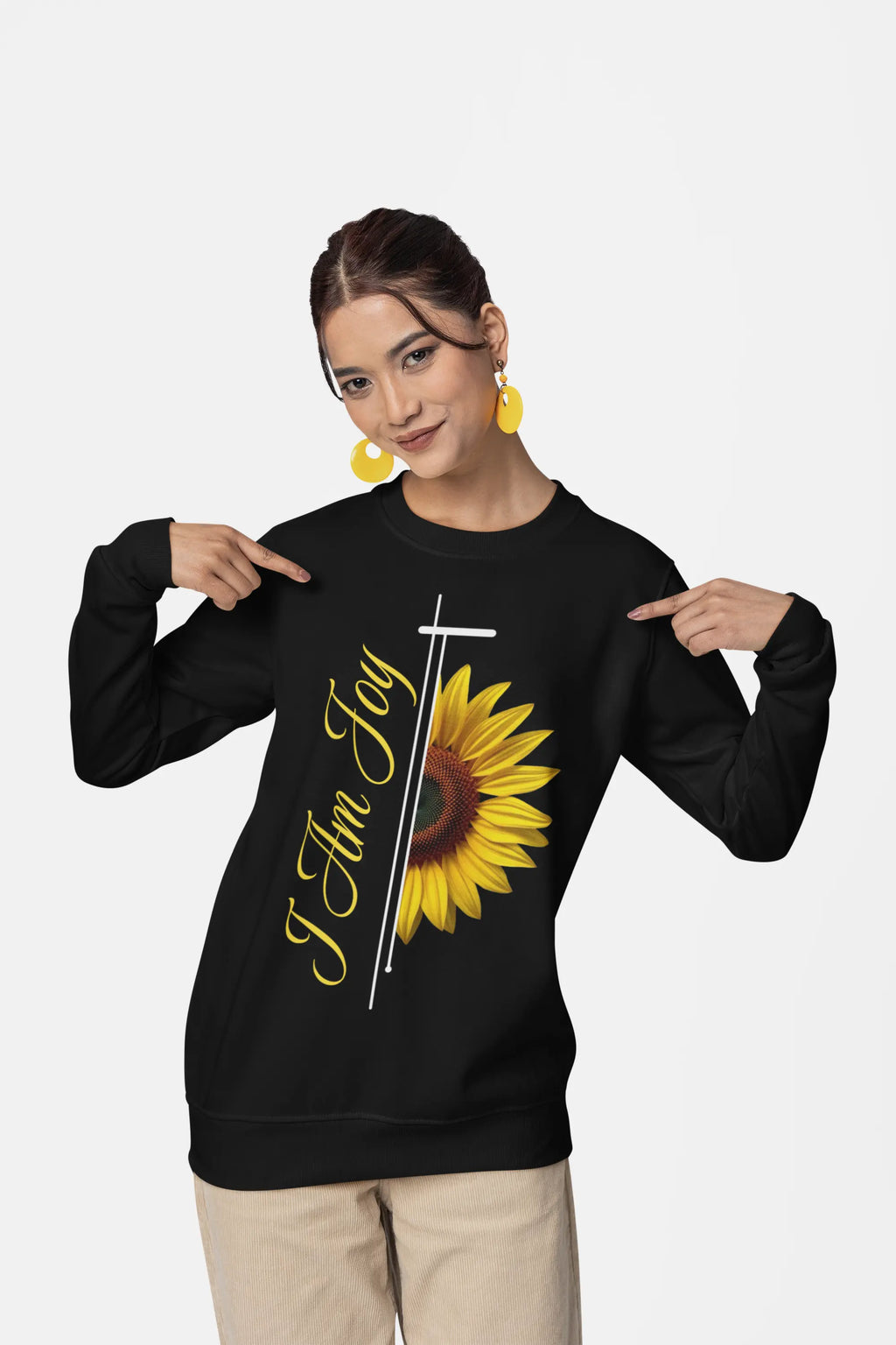 Sunflower "I Am Joy" Crewneck Sweatshirt - Ether2Earth