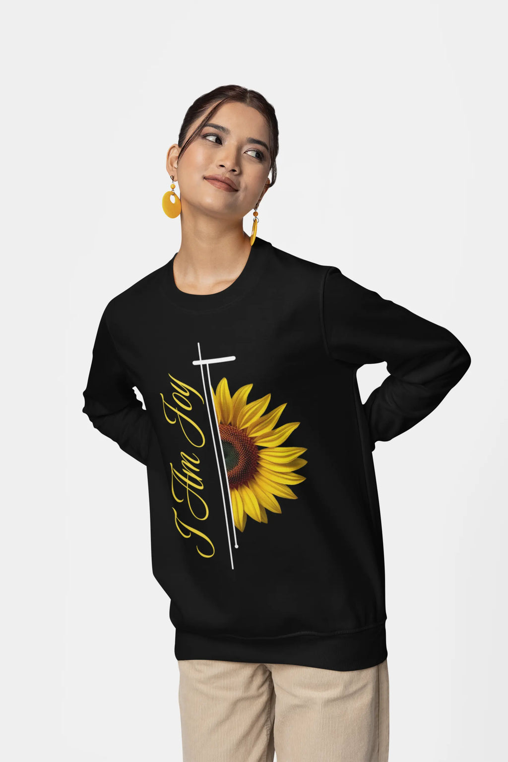 Sunflower "I Am Joy" Crewneck Sweatshirt - Ether2Earth