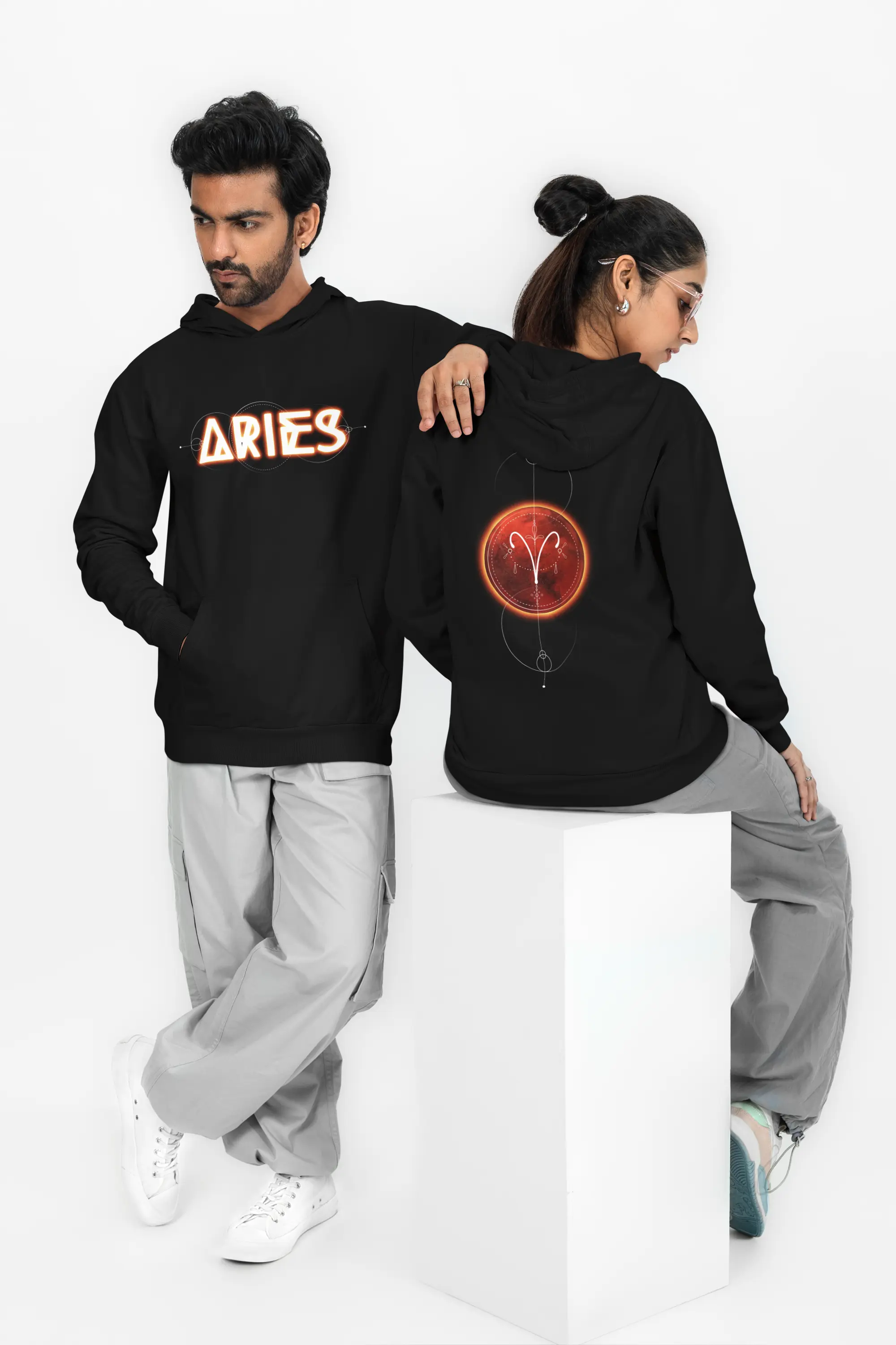 Aries-Mars Zodiac Graphic Hoodie - Ether2Earth