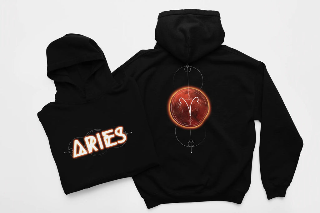 Aries-Mars Zodiac Graphic Hoodie - Ether2Earth