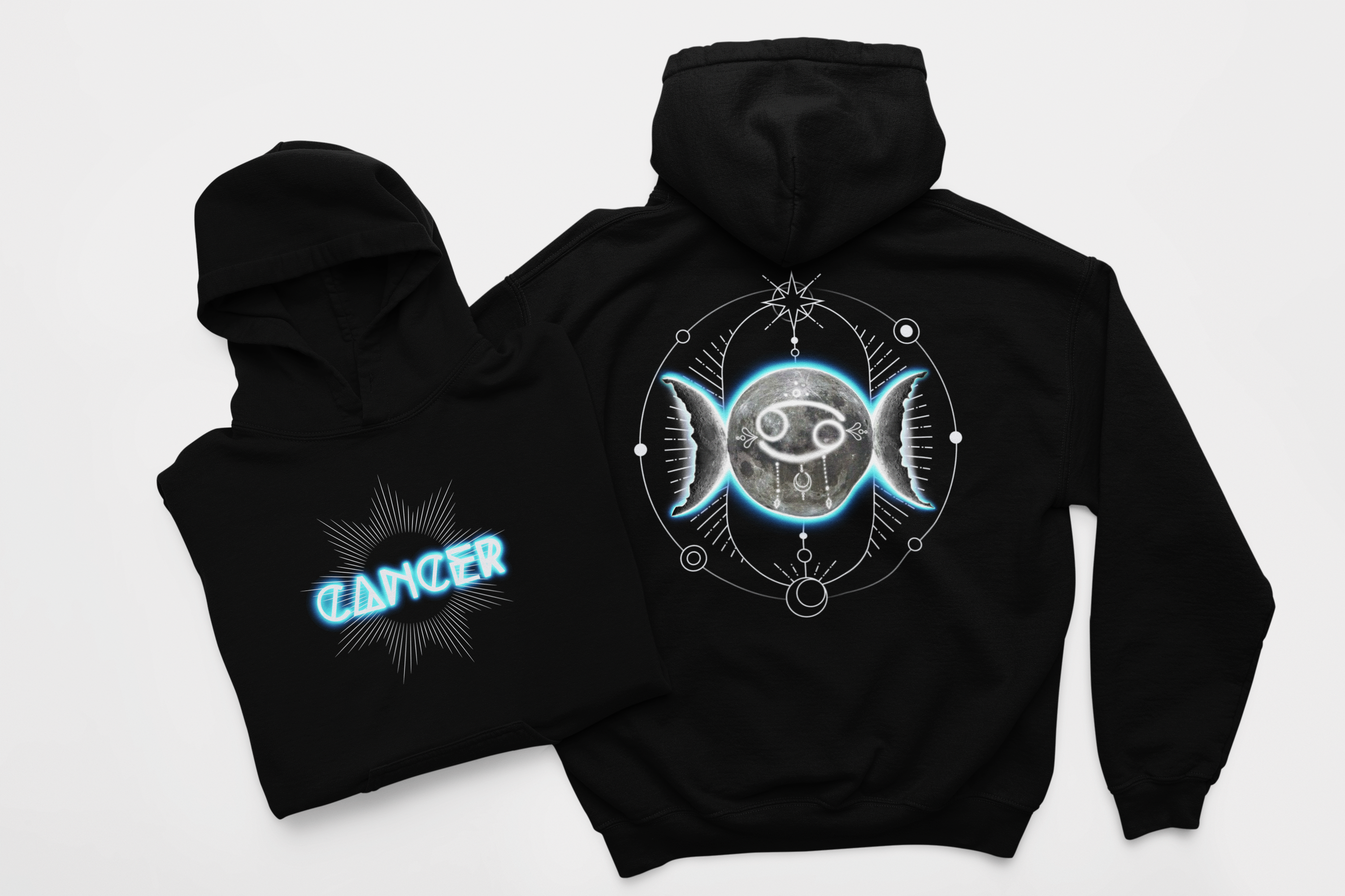 Cancer-Moon Zodiac Graphic Hoodie