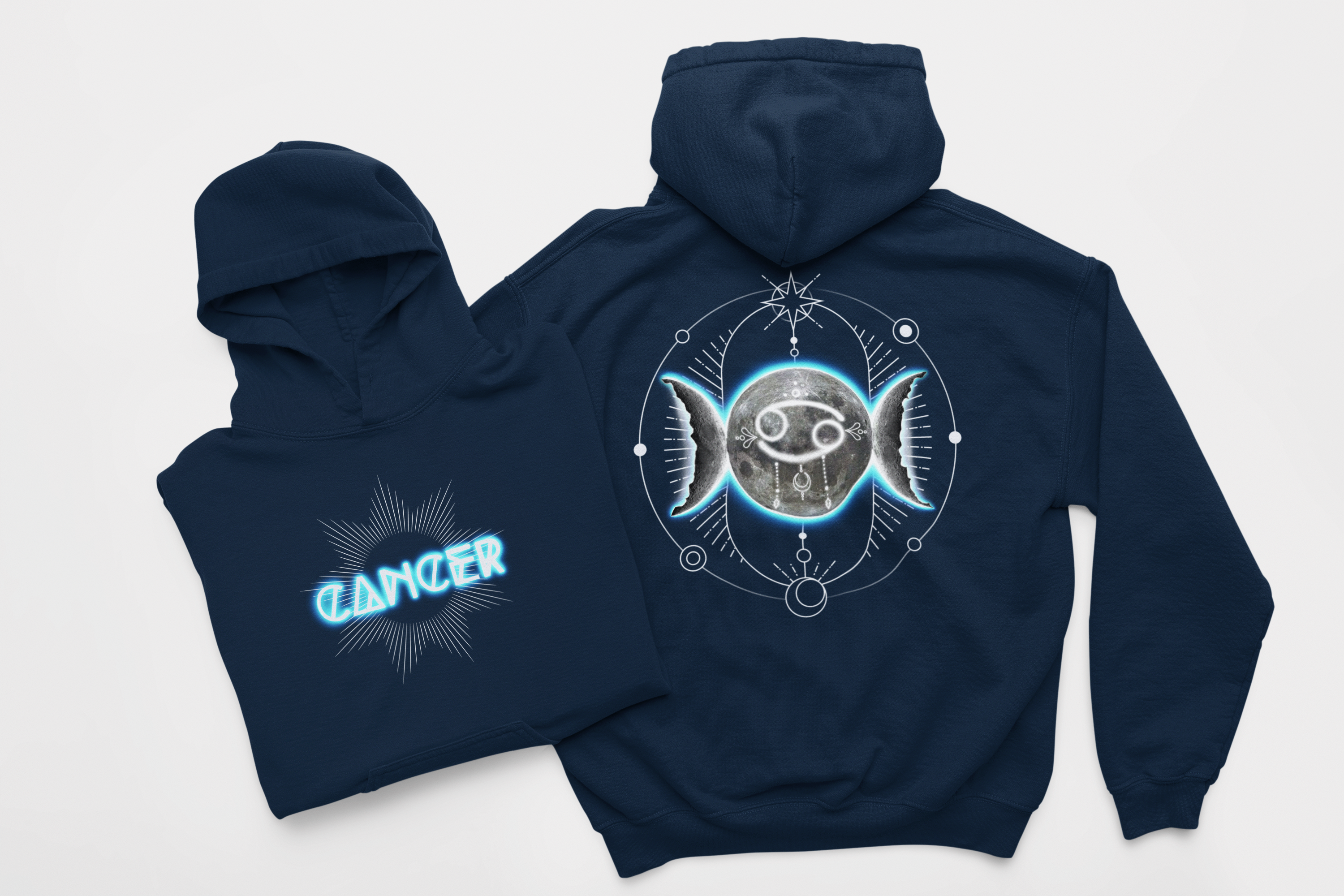Cancer-Moon Zodiac Graphic Hoodie