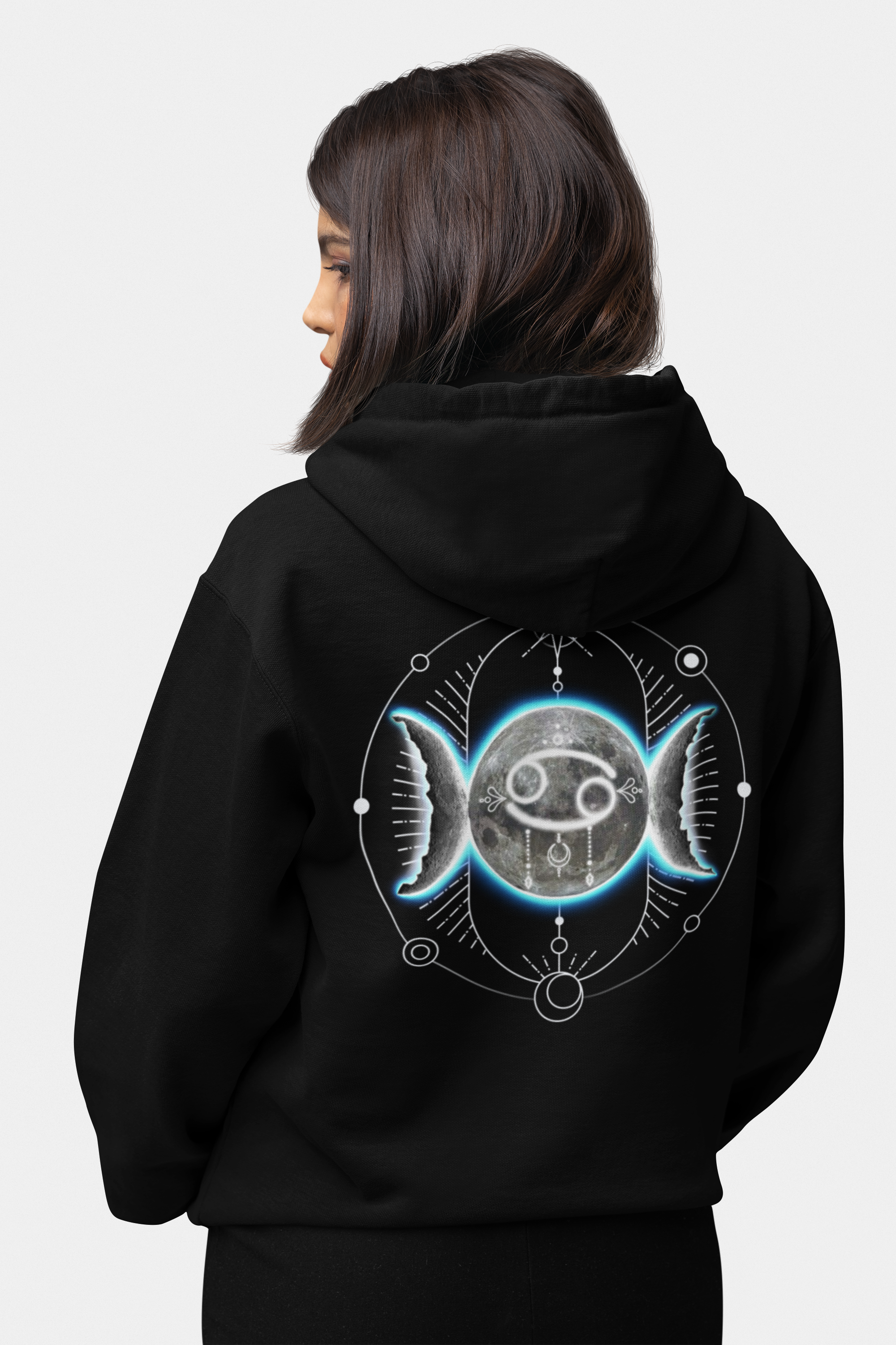 Cancer-Moon Zodiac Graphic Hoodie