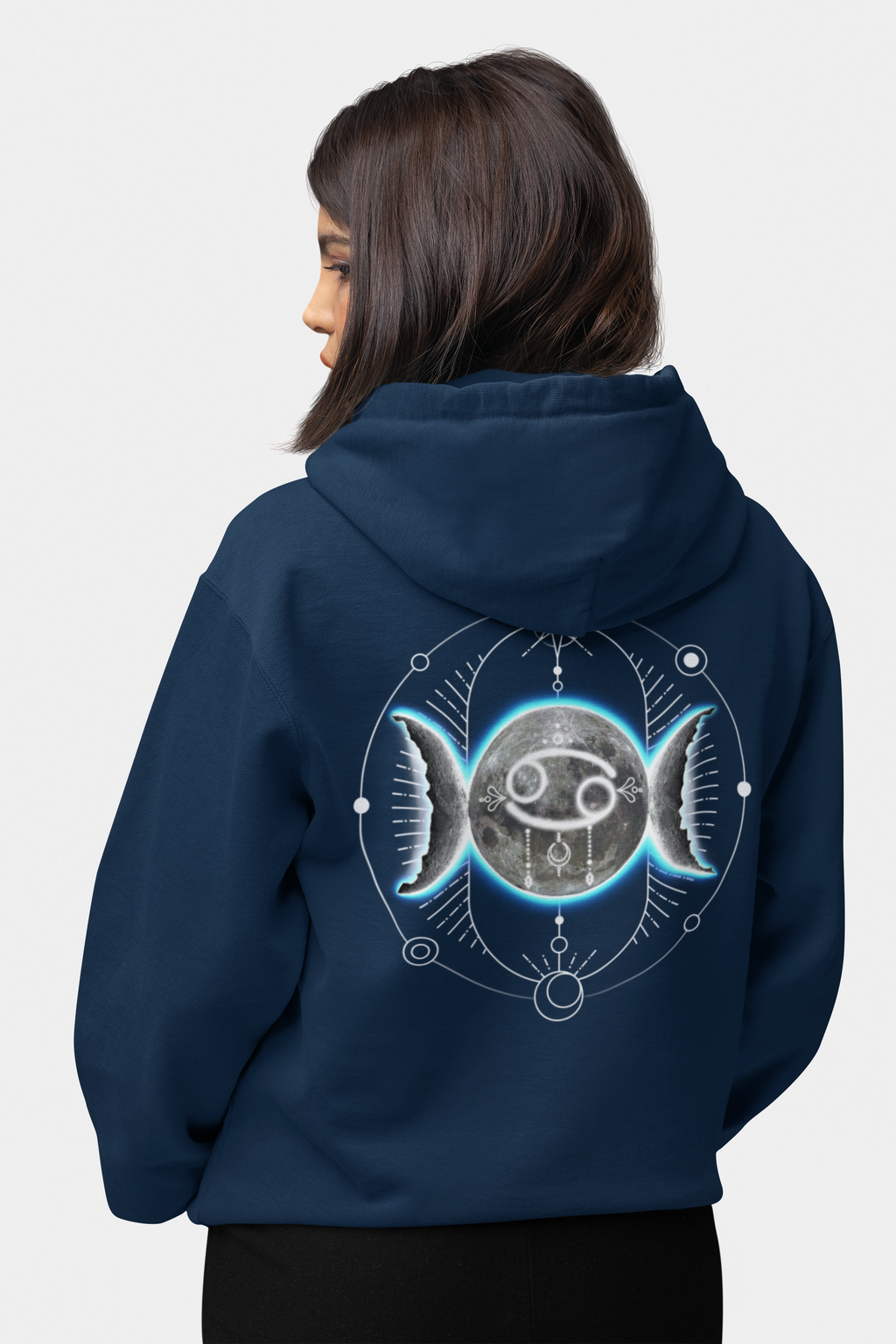Cancer-Moon Zodiac Graphic Hoodie