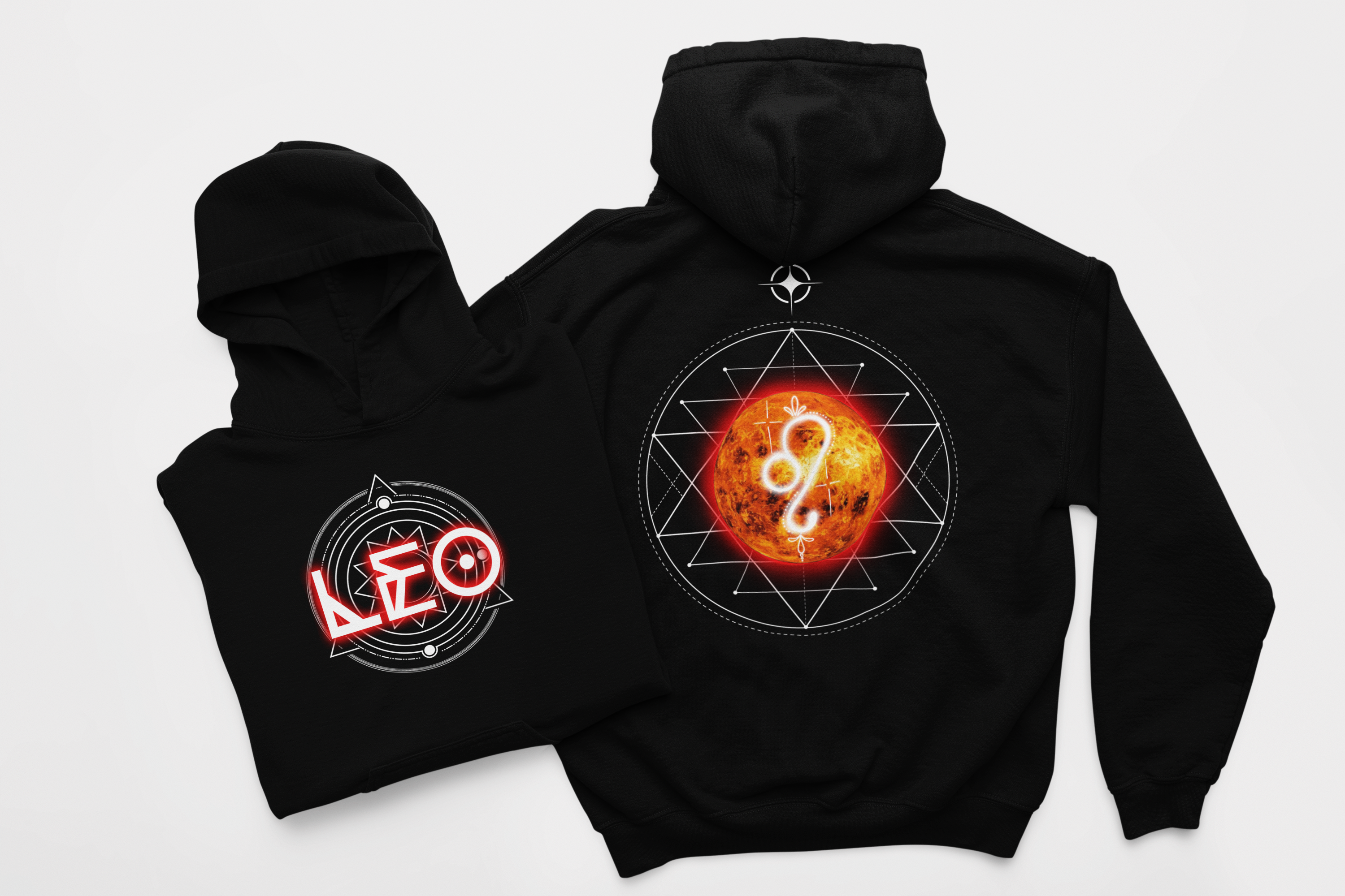 Leo-Sun Zodiac Graphic Hoodie
