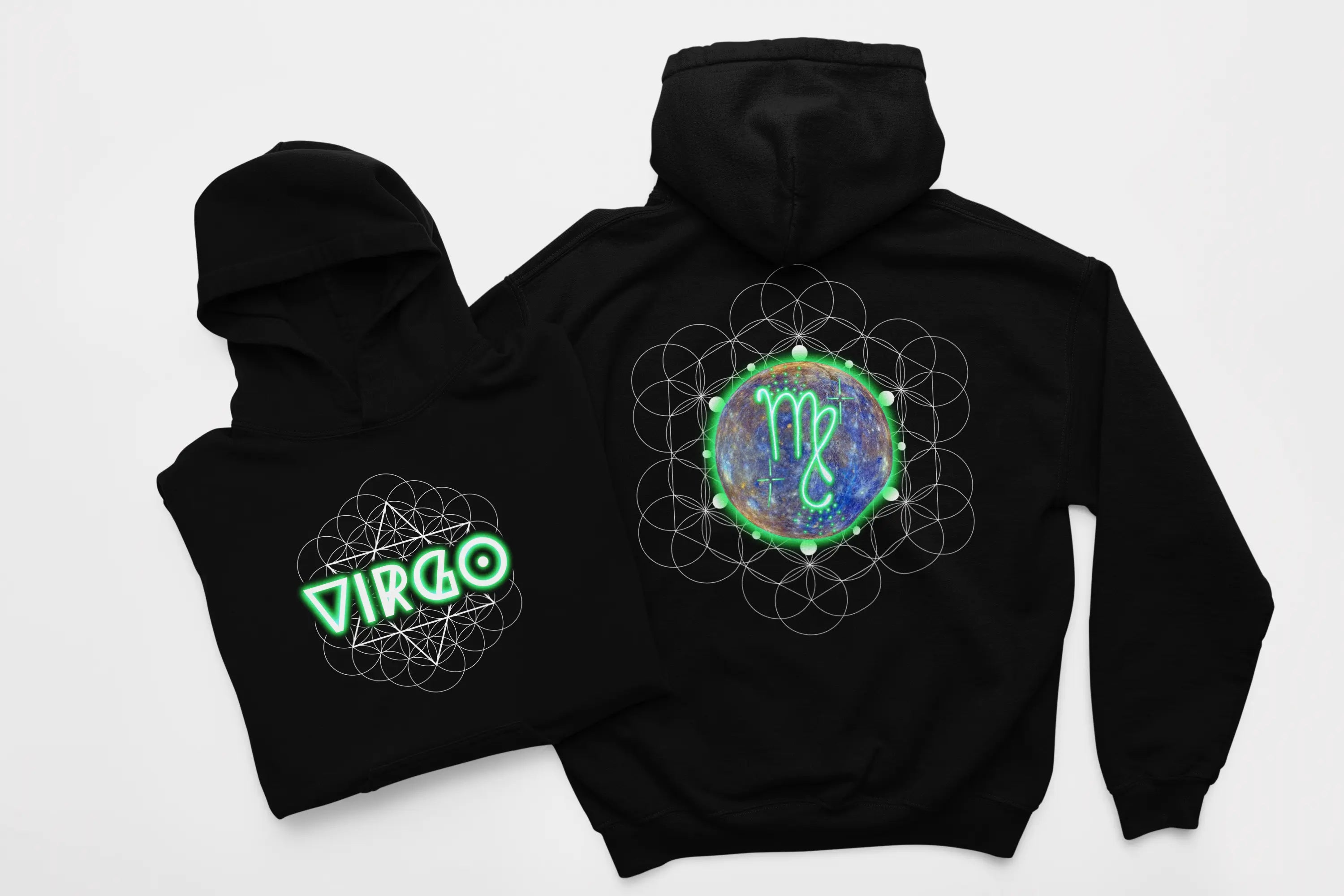 Virgo-Mercury Zodiac Graphic Hoodie - Ether2Earth