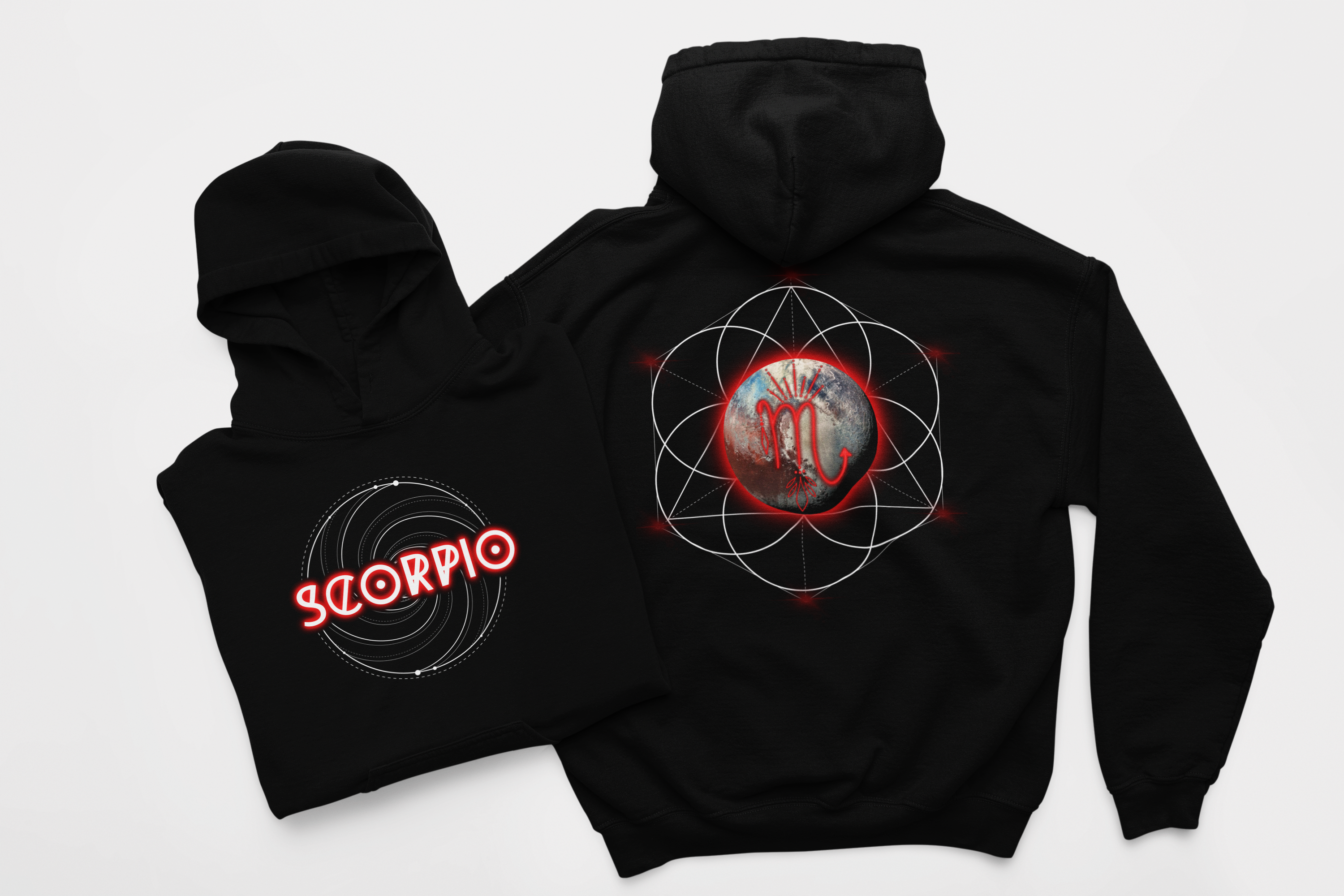 Scorpio-Pluto Zodiac Graphic Hoodie