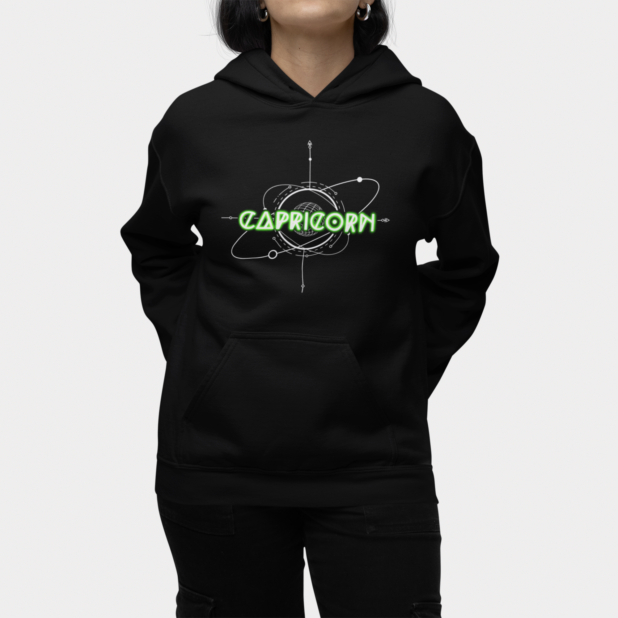 Capricorn-Saturn Zodiac Graphic Hoodie