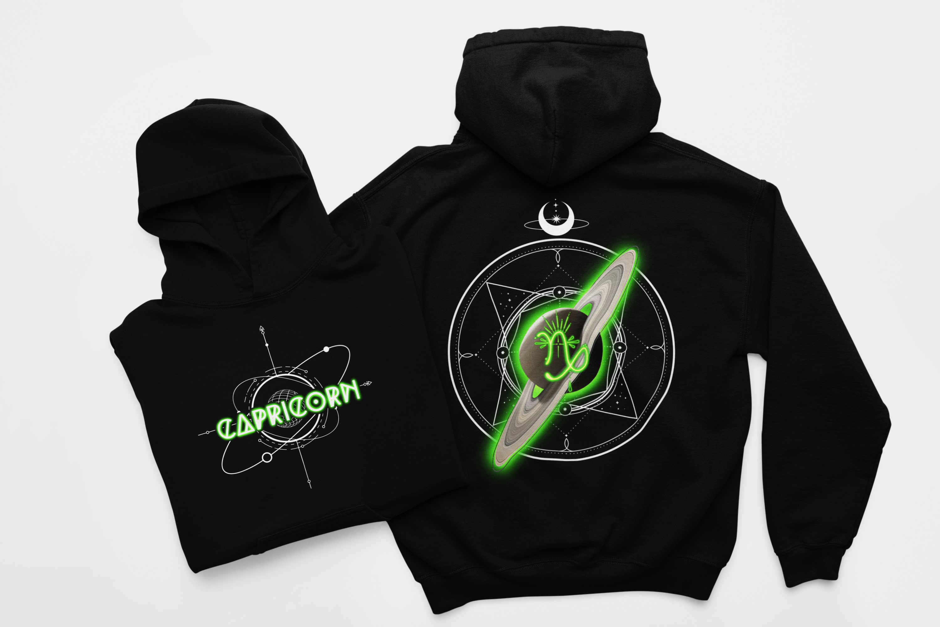 Capricorn-Saturn Zodiac Graphic Hoodie