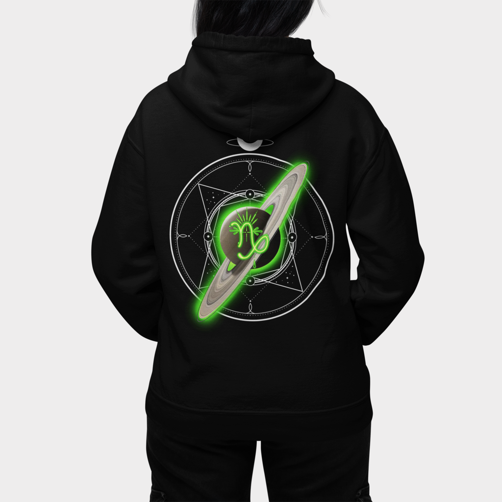 Capricorn-Saturn Zodiac Graphic Hoodie