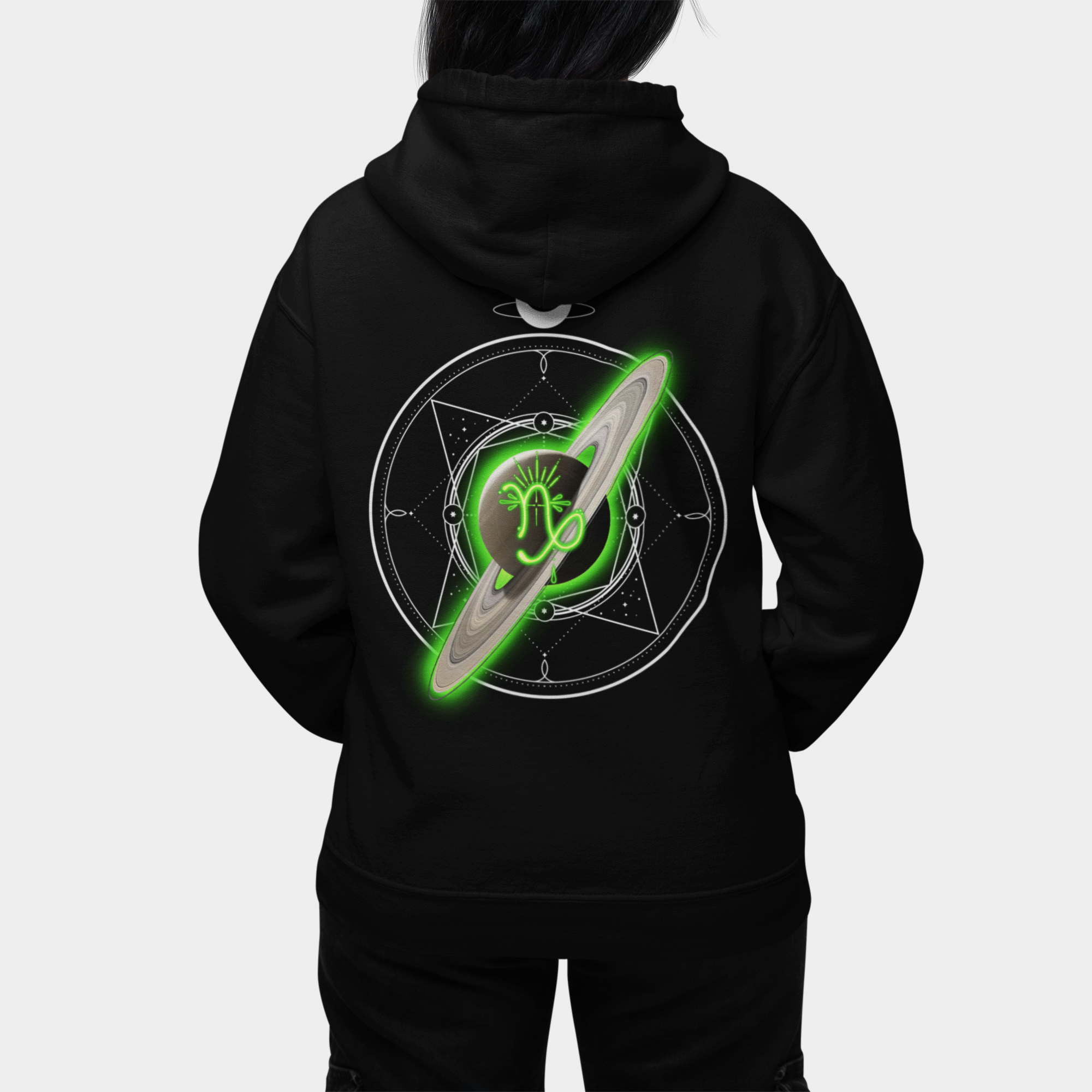 Capricorn-Saturn Zodiac Graphic Hoodie