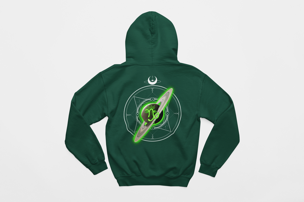 Capricorn-Saturn Zodiac Graphic Hoodie
