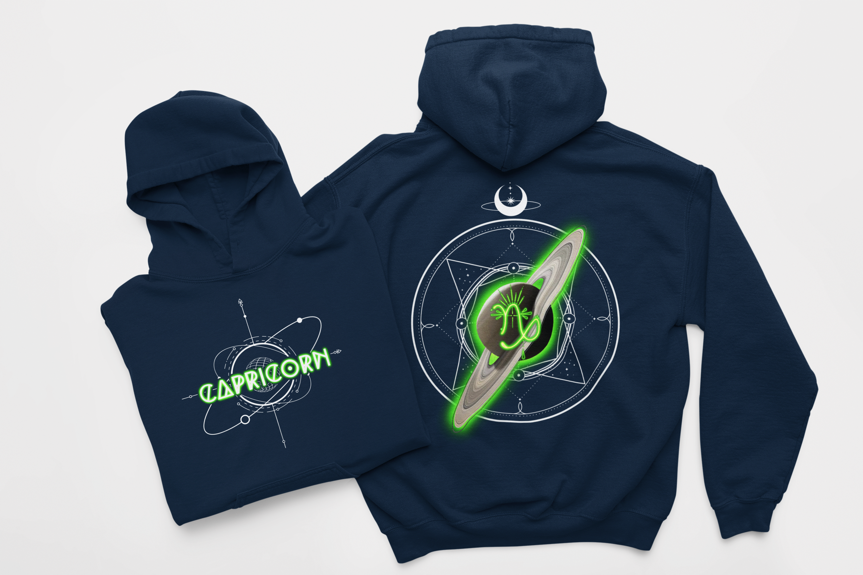 Capricorn-Saturn Zodiac Graphic Hoodie