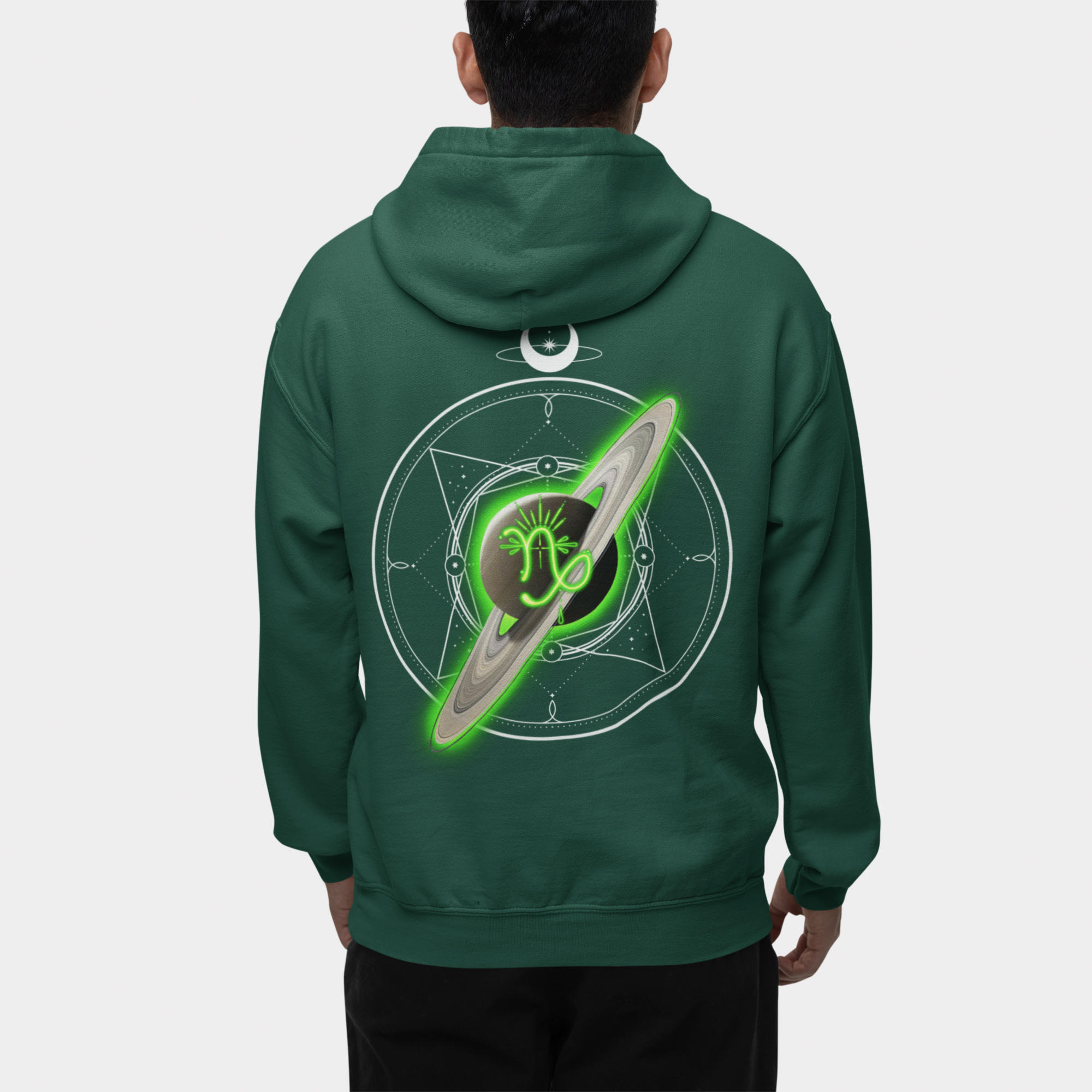 Capricorn-Saturn Zodiac Graphic Hoodie