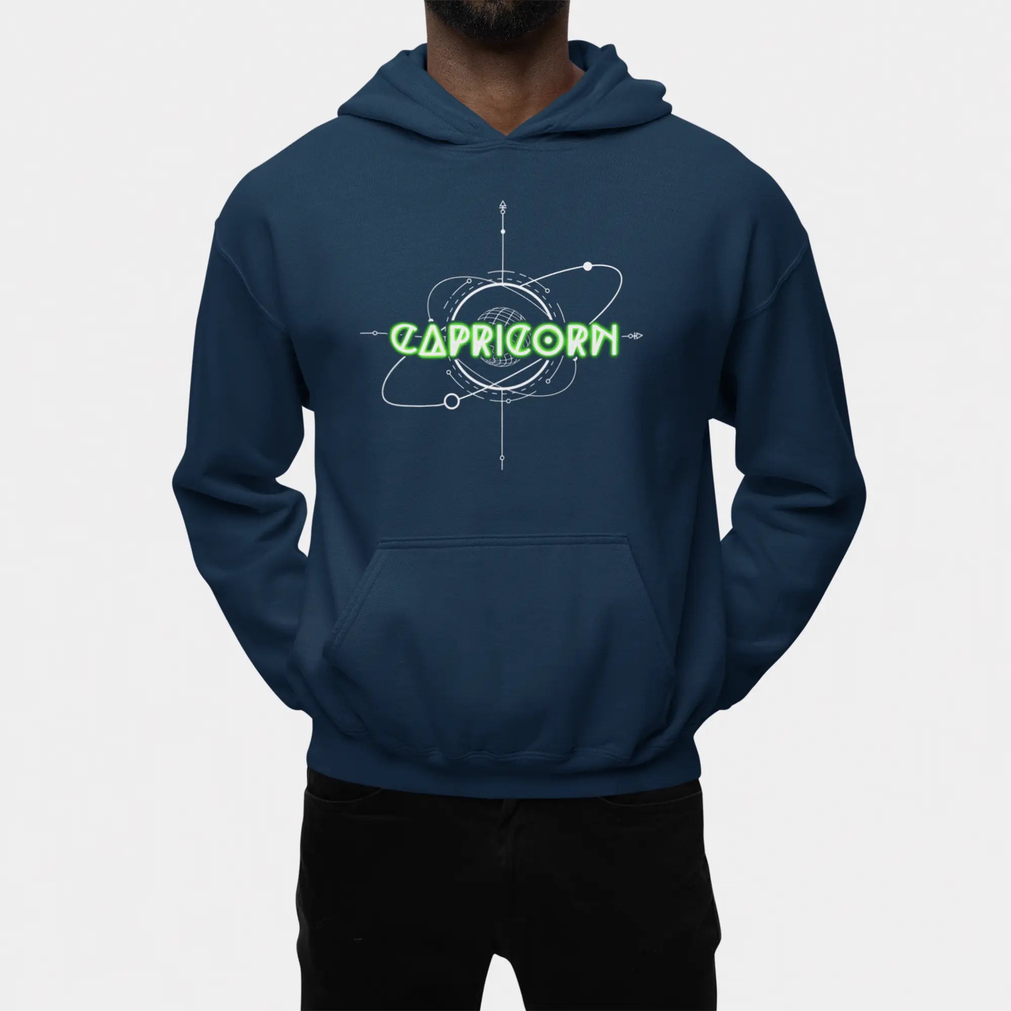 Capricorn-Saturn Zodiac Graphic Hoodie - Ether2Earth