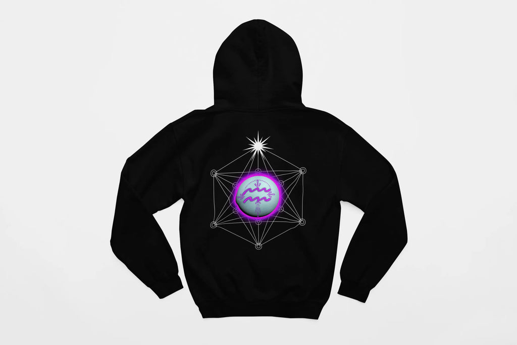 Aquarius-Uranus Zodiac Graphic Hoodie - Ether2Earth