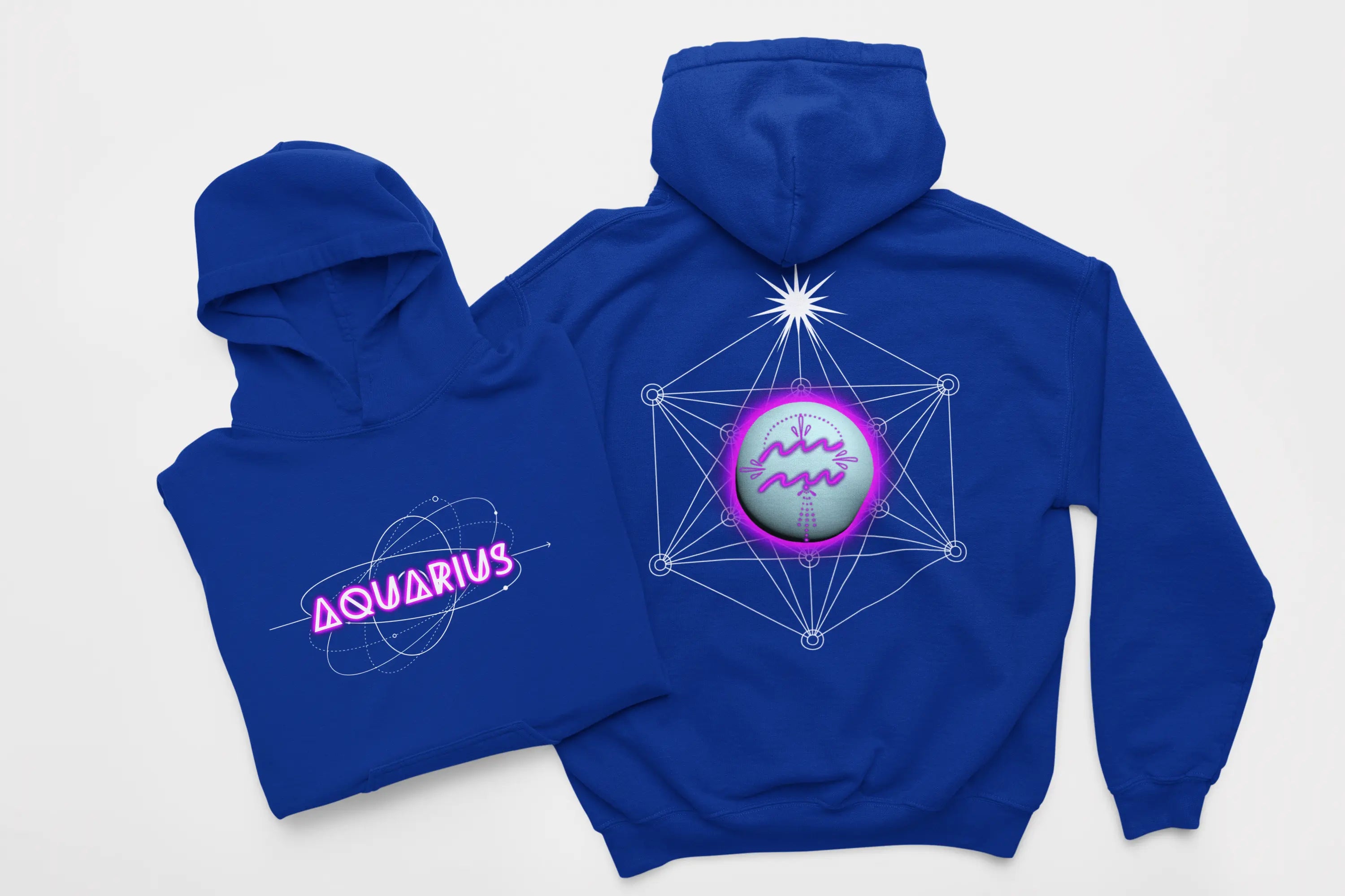Aquarius-Uranus Zodiac Graphic Hoodie - Ether2Earth