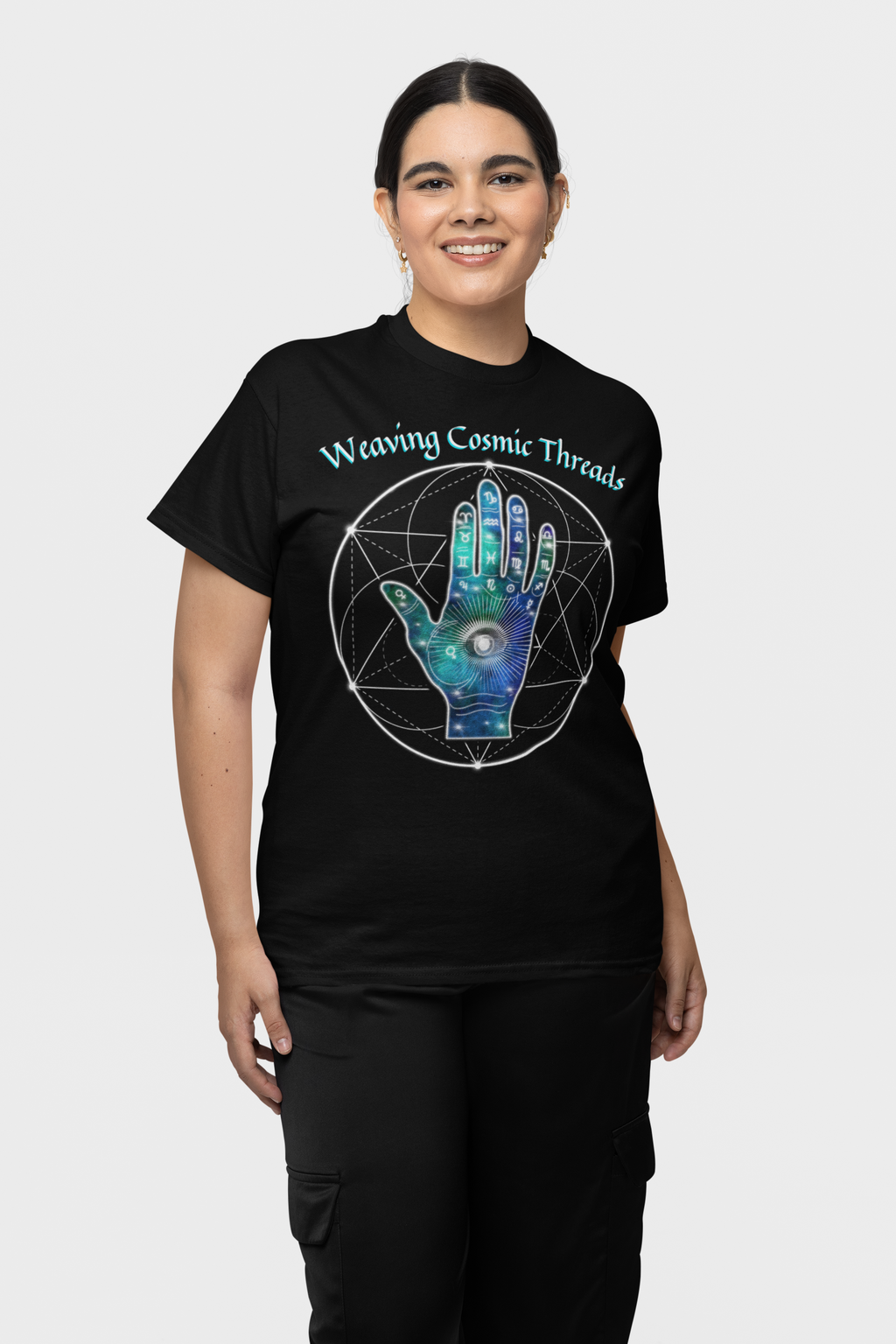 Weaving Cosmic Threads Graphic T-Shirt