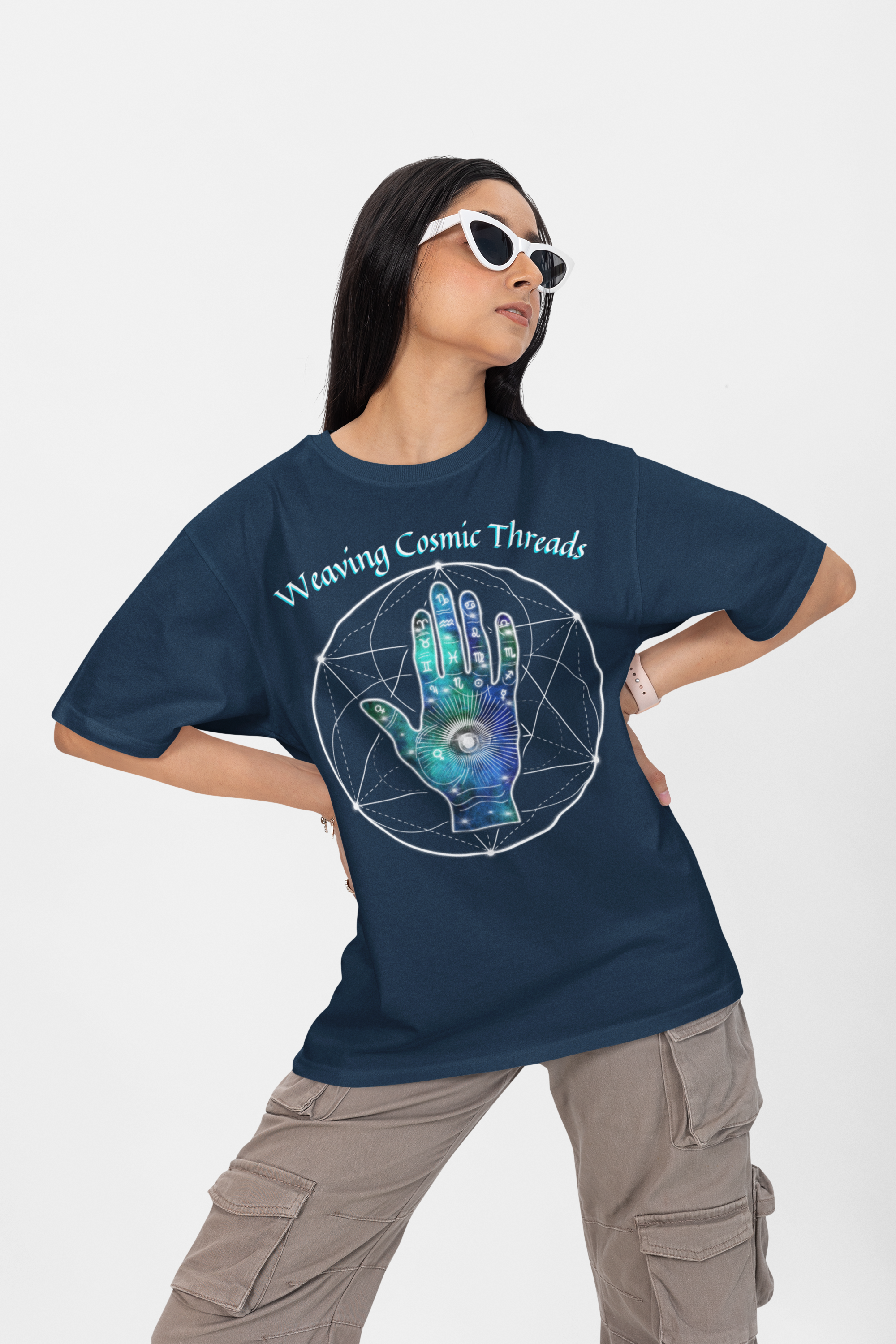 Weaving Cosmic Threads Graphic T-Shirt