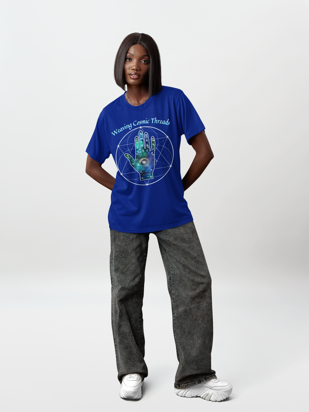 Weaving Cosmic Threads Graphic T-Shirt