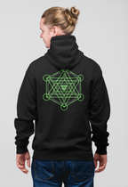 Downloading From The Cloud—Sacred Geometry Graphic Zip Hoodie