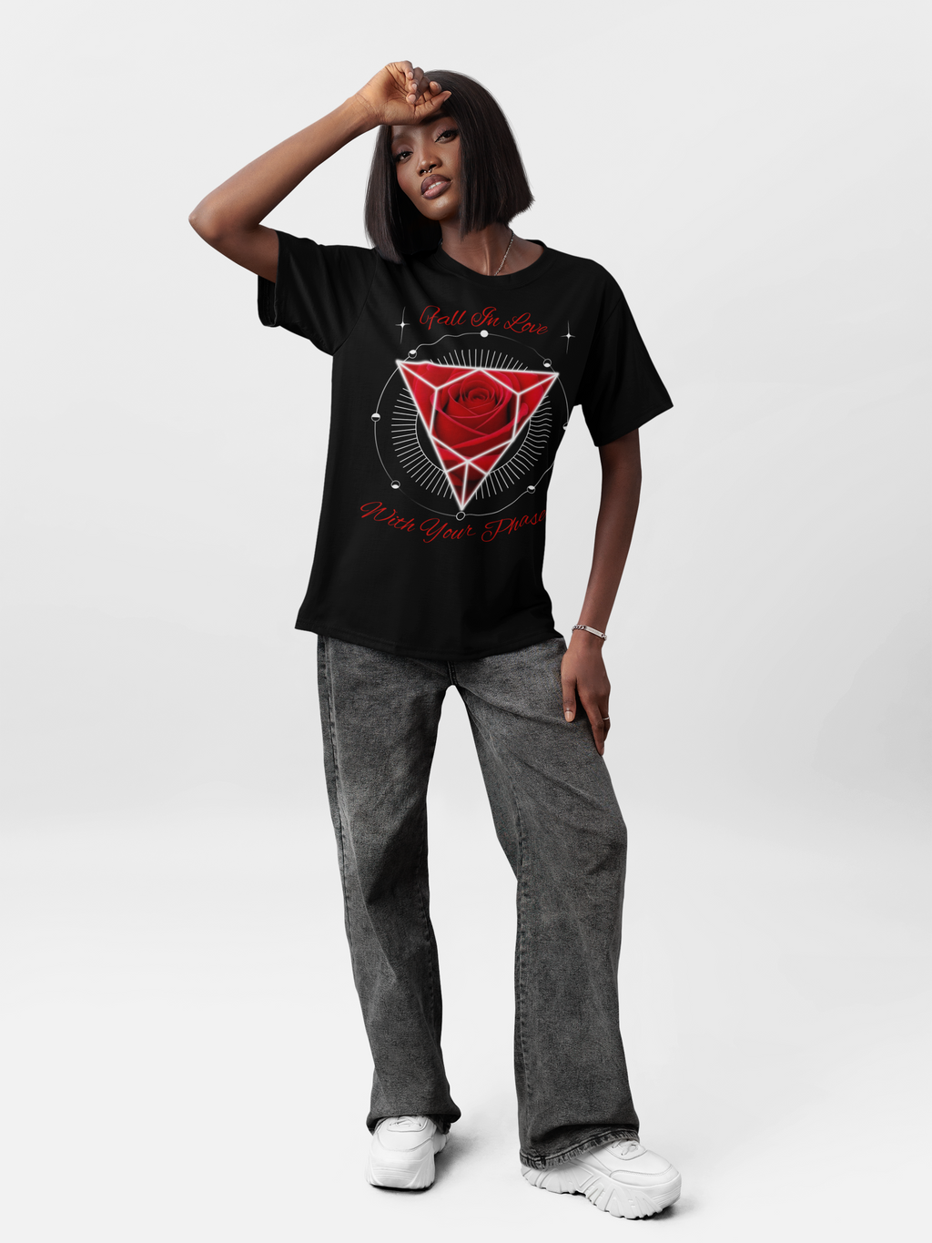 Fall In Love With Your Phases Graphic T-Shirt