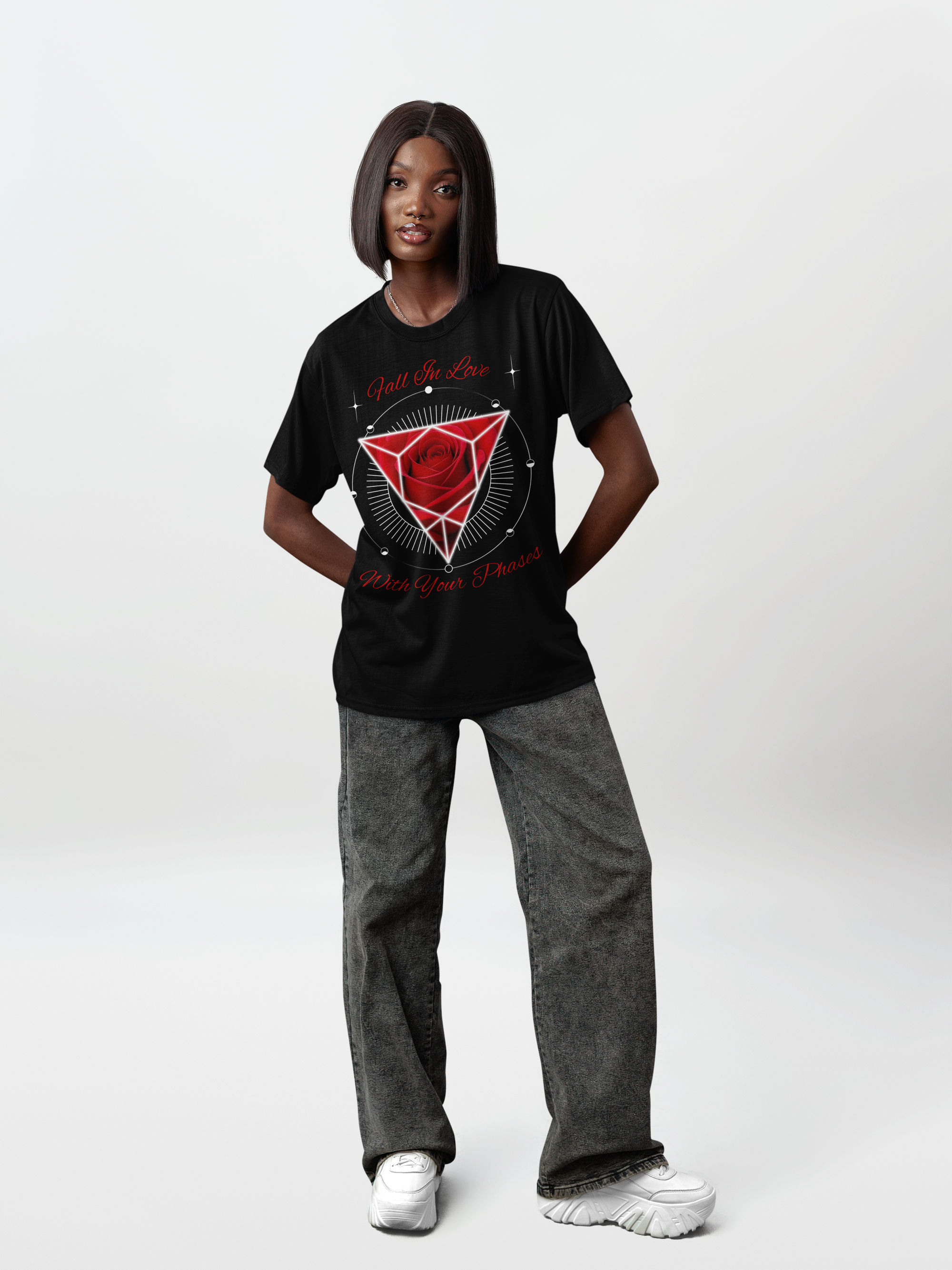 Fall In Love With Your Phases Graphic T-Shirt